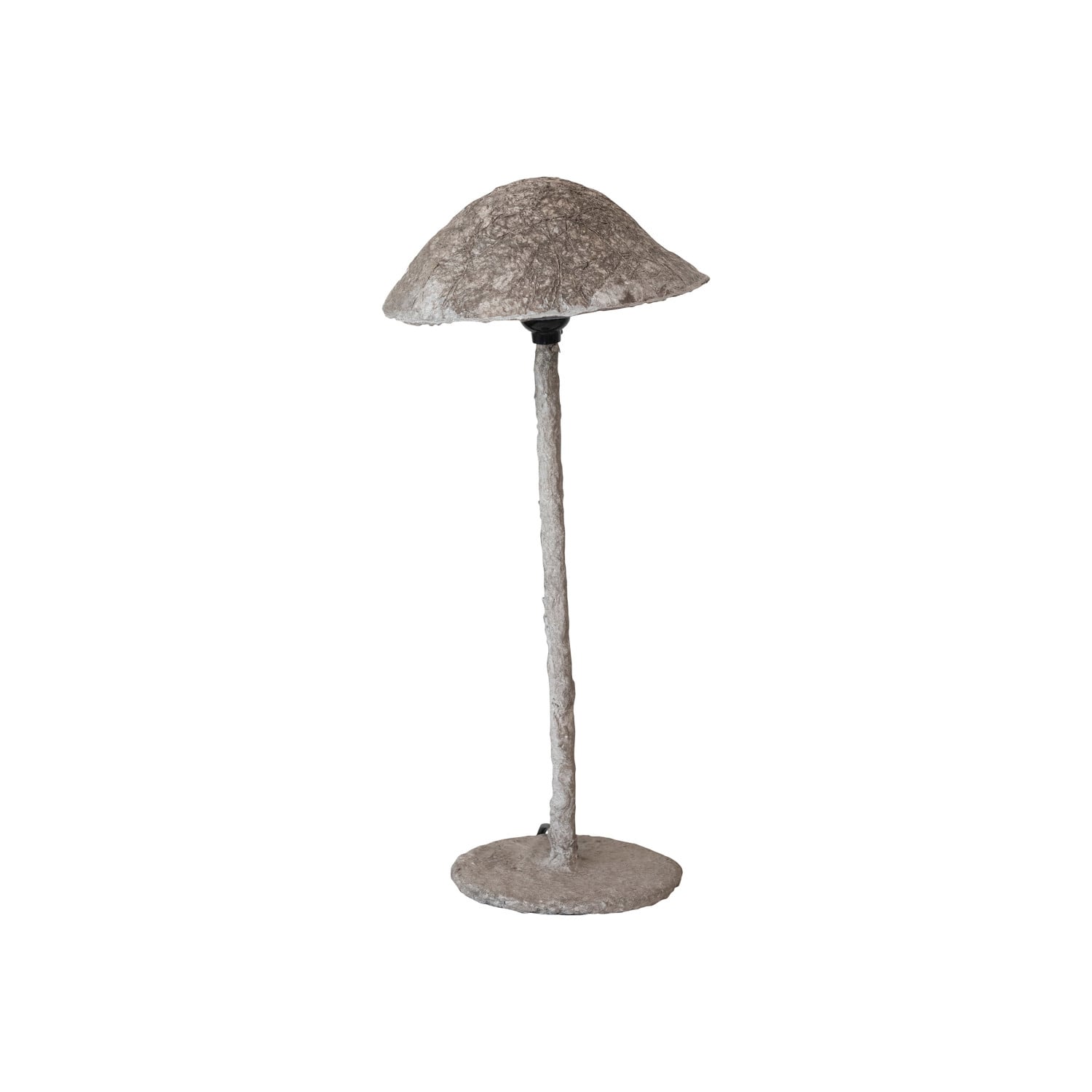 Hello Honey® 21" Gray Handmade Paper Mache & Metal Mushroom Table Lamp