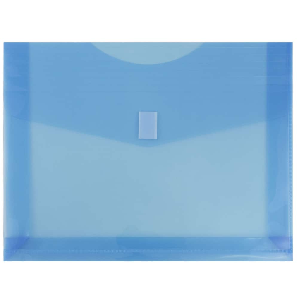 JAM Paper 9.75" x 13" Assorted Plastic Hook & Loop Closure Envelopes, 6ct.