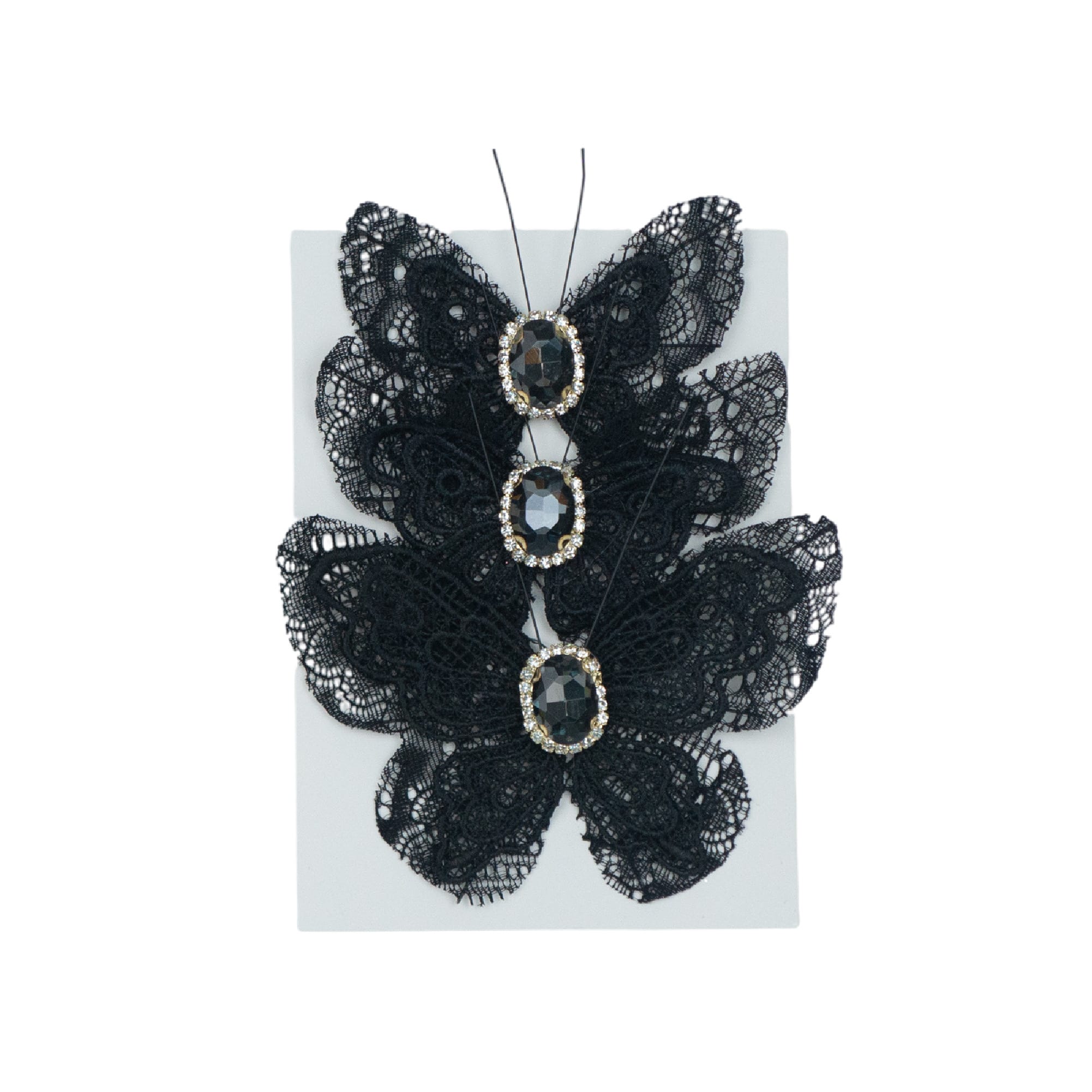 Black Lace & Jewel Butterfly Accents, 3ct. by Ashland®