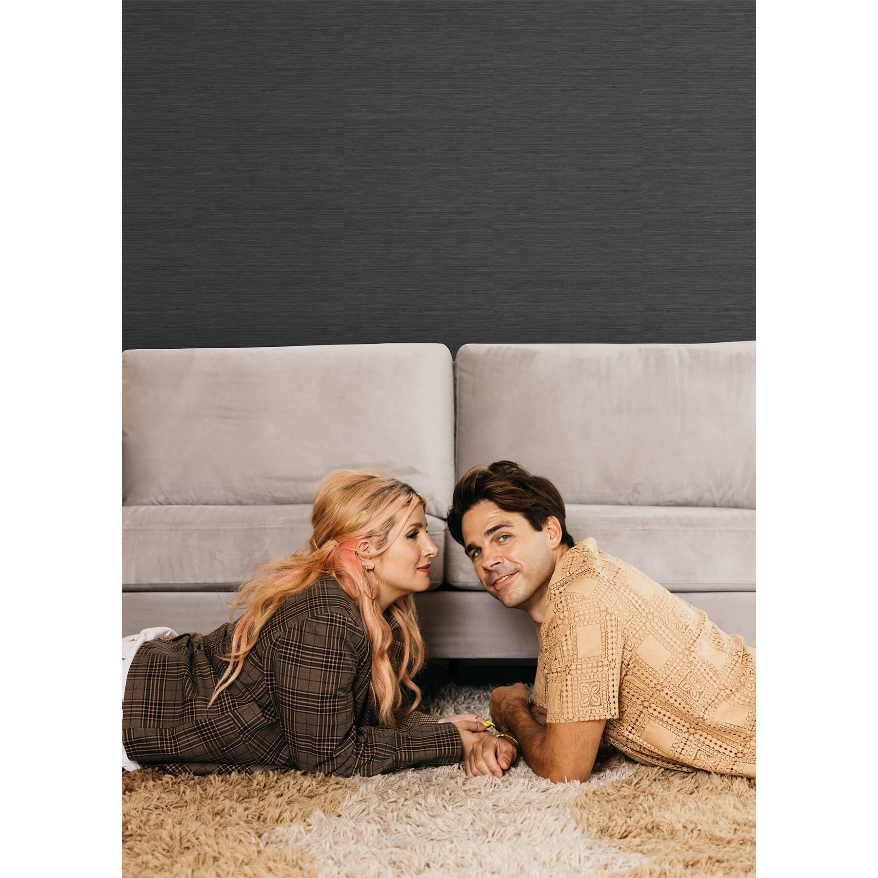 RoomMates Mr. Kate Stella Grasscloth Peel & Stick Wallpaper