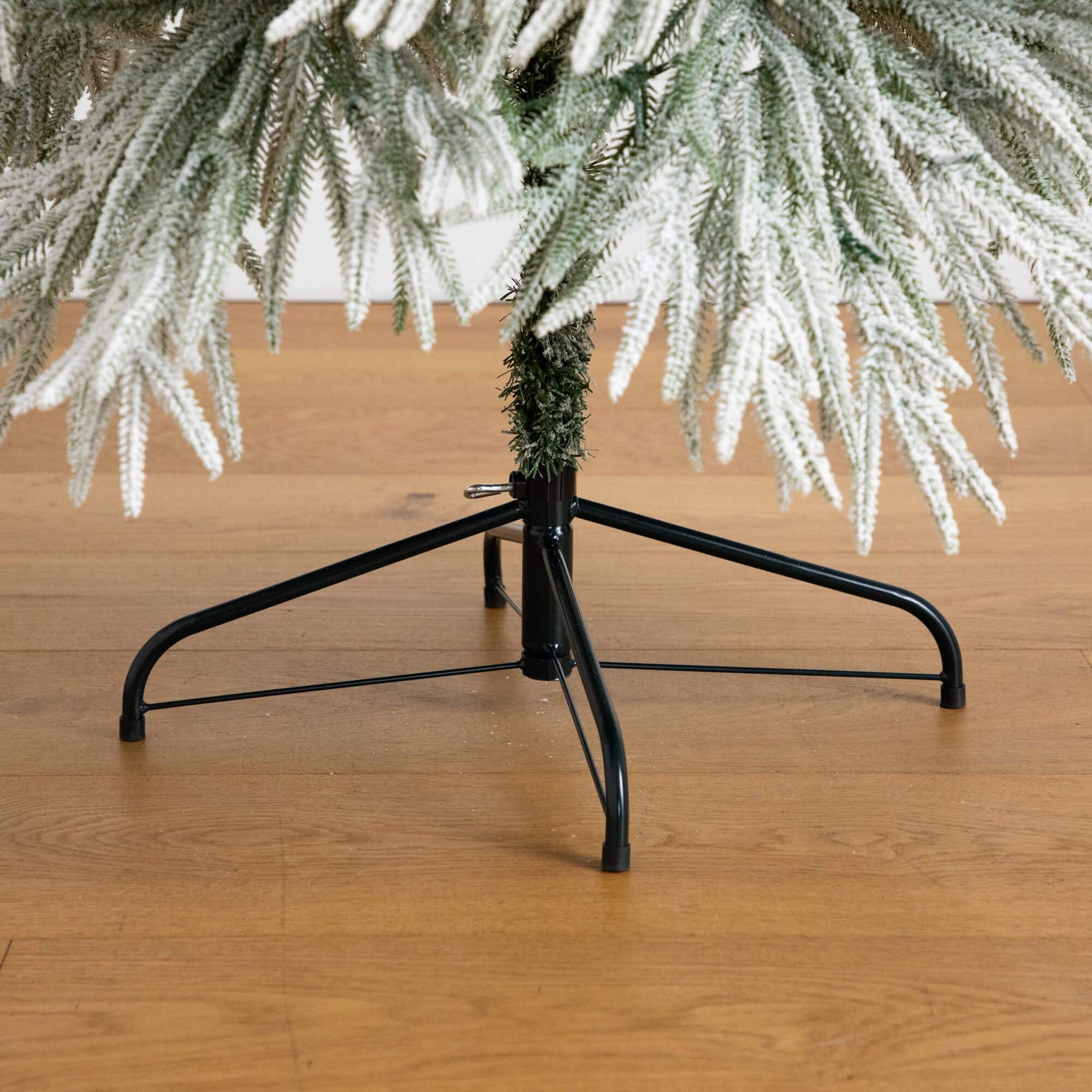 7ft.  Pre-Lit Down Swept Flocked Artificial Christmas Tree, Warm White LED Lights
