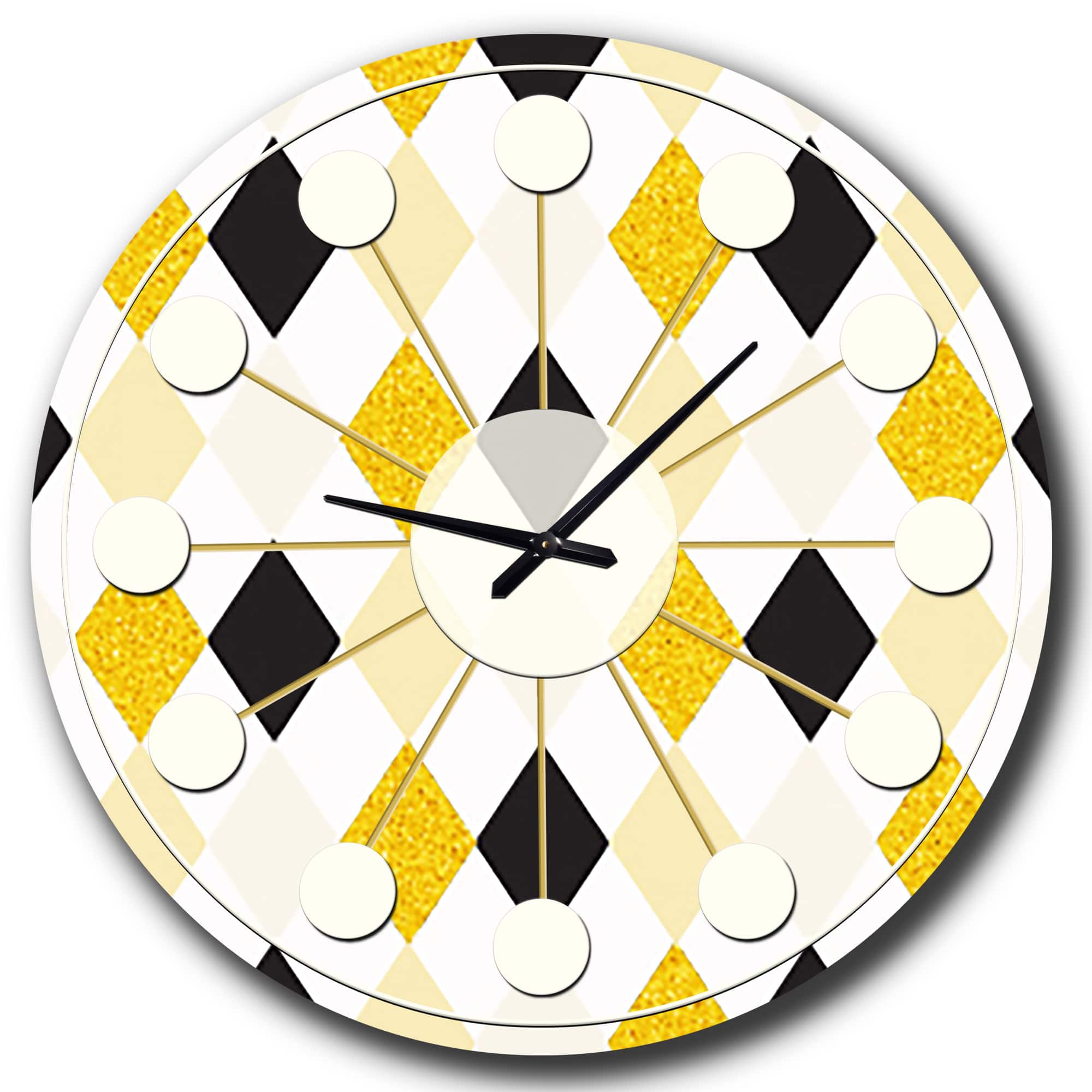 Designart 'Gold Chic Design Ii Mid-Century Modern Wall Clock