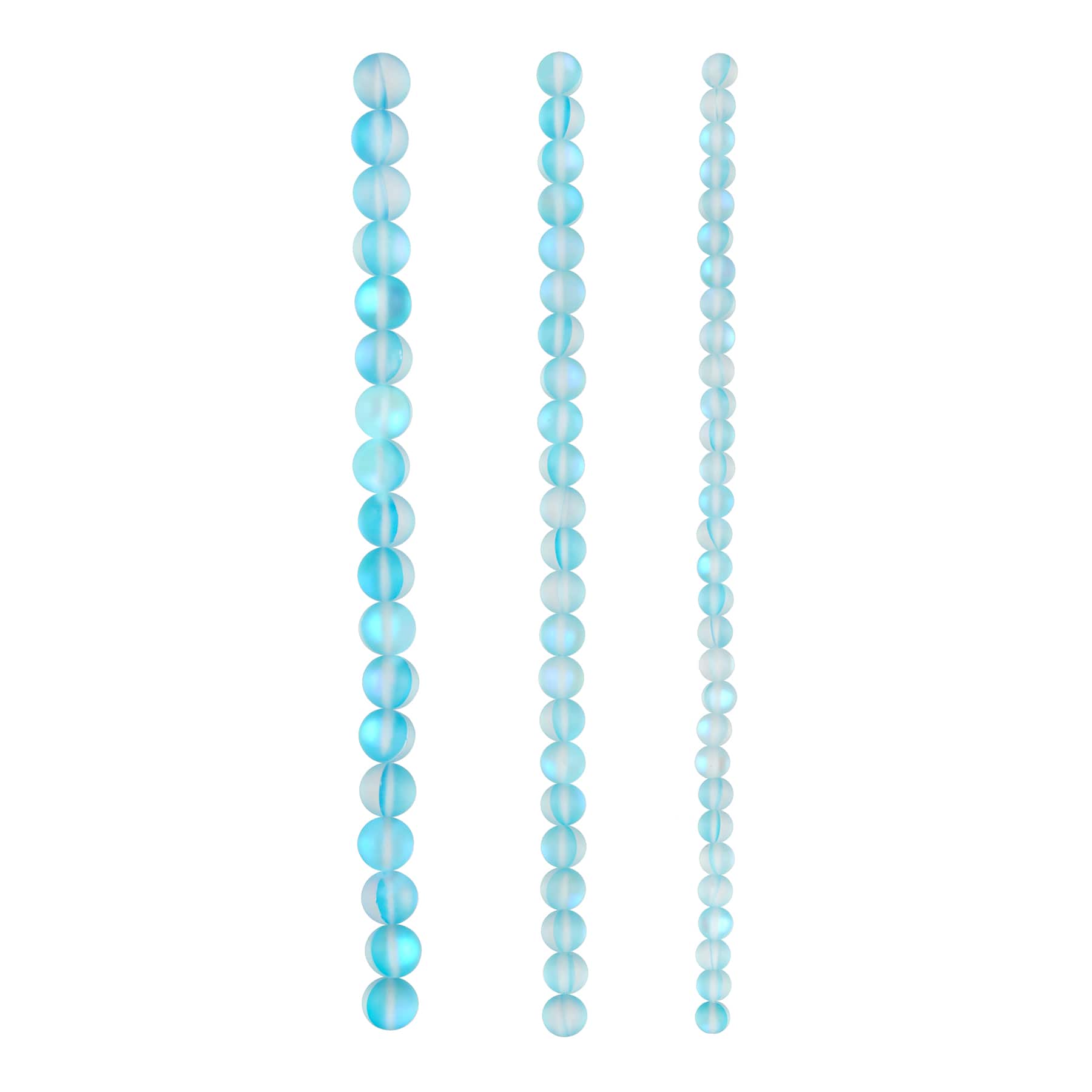Aqua Matte Glass Round Beads by Bead Landing™