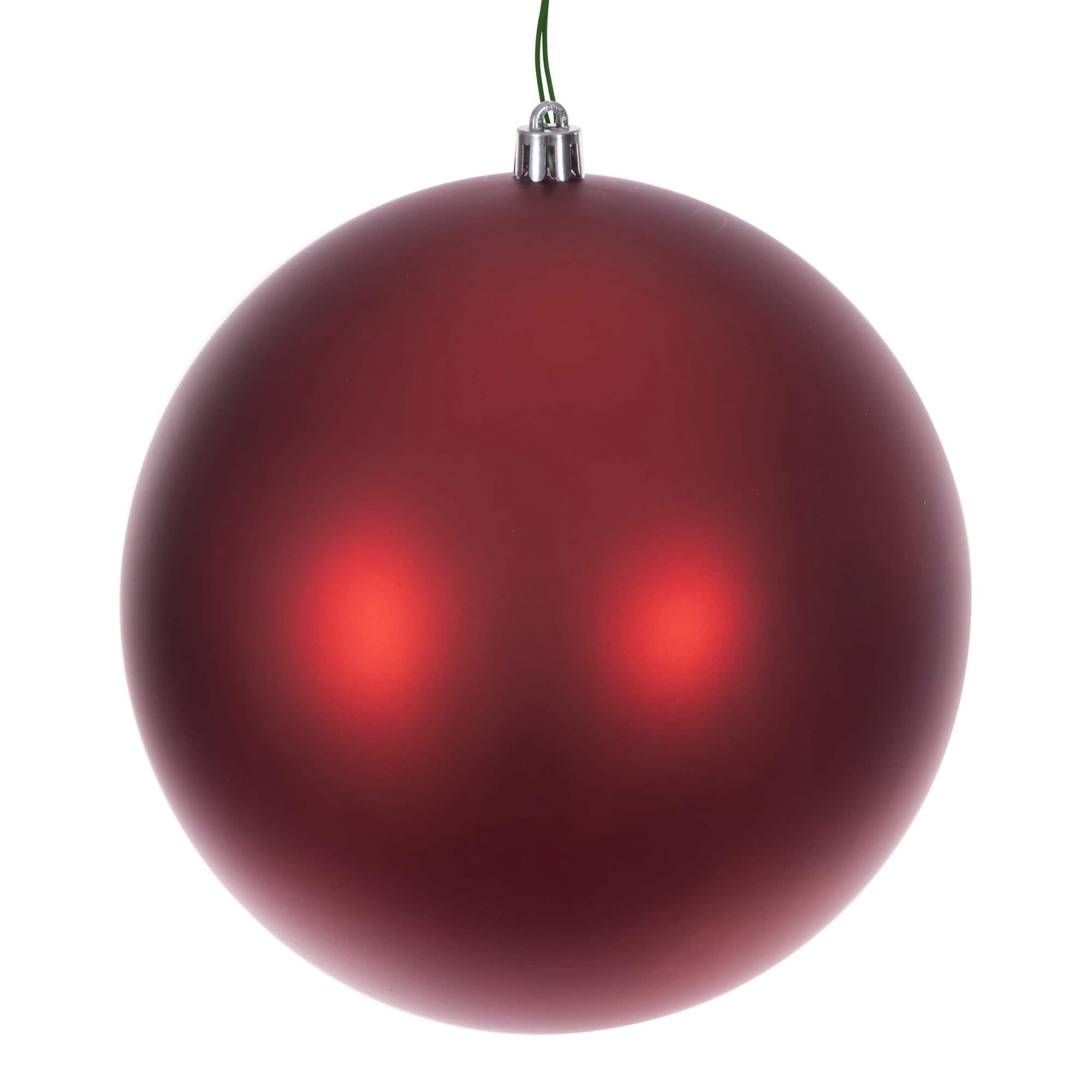 Vickerman 8" Red Matte Seamless UV Ball Ornament
