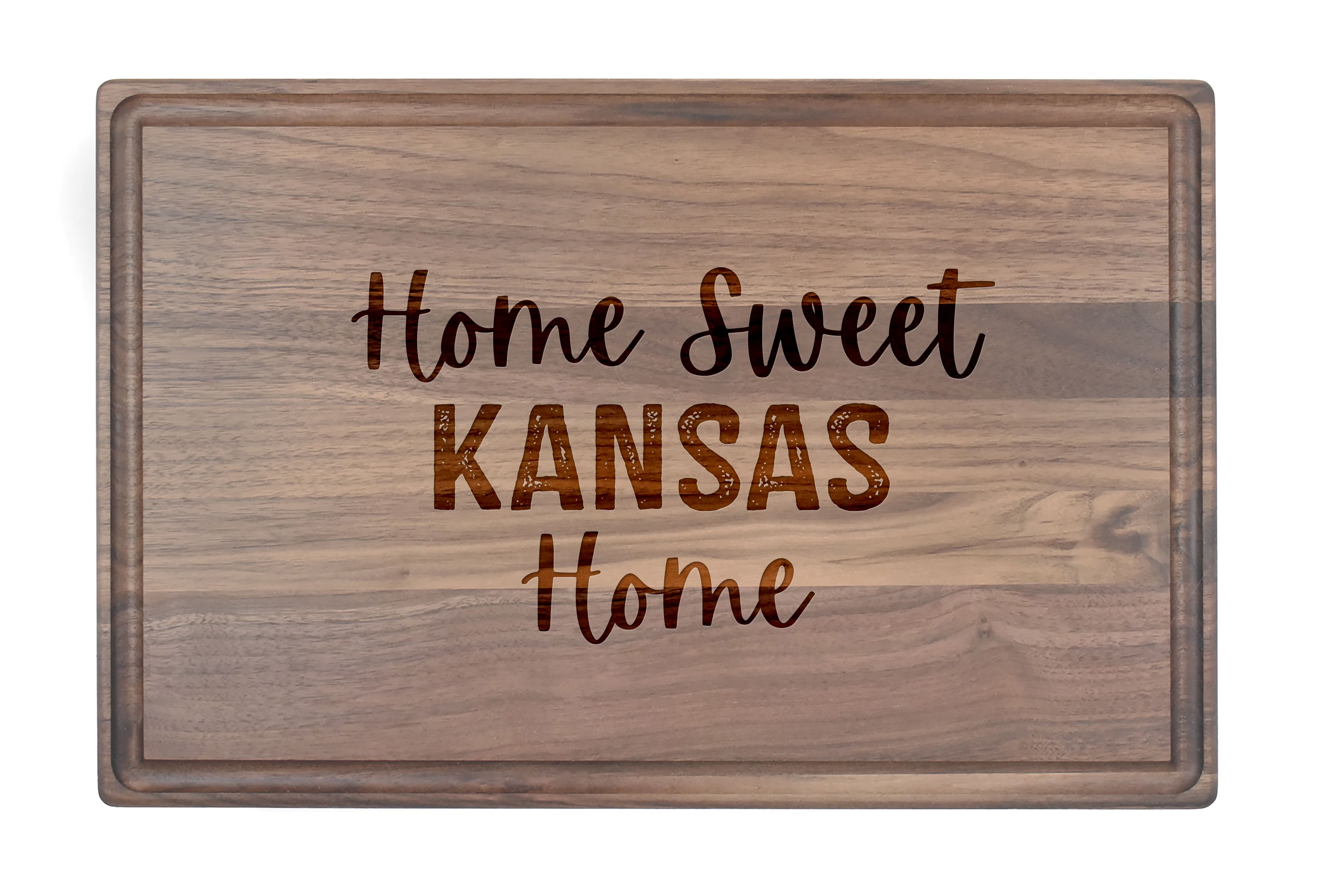 Home Sweet State Home 17" x 11" Walnut Cutting Board