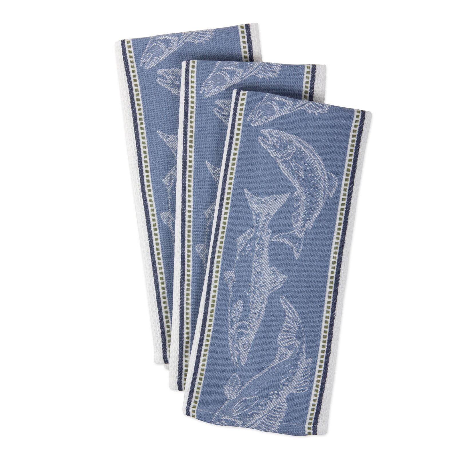 DII® Fish Jacquard Dishtowel, 3ct.
