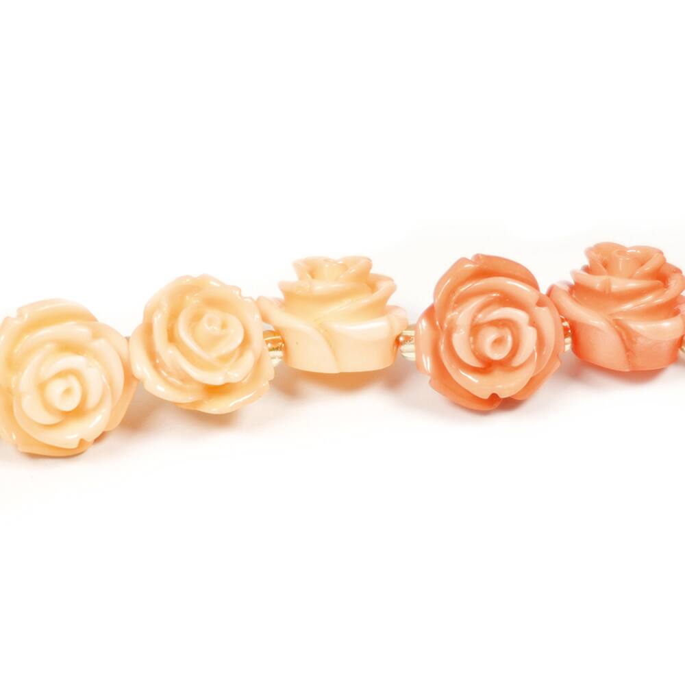 Jesse James Beads 16mm Orange & Cream Ombre Acrylic Rose Beads
