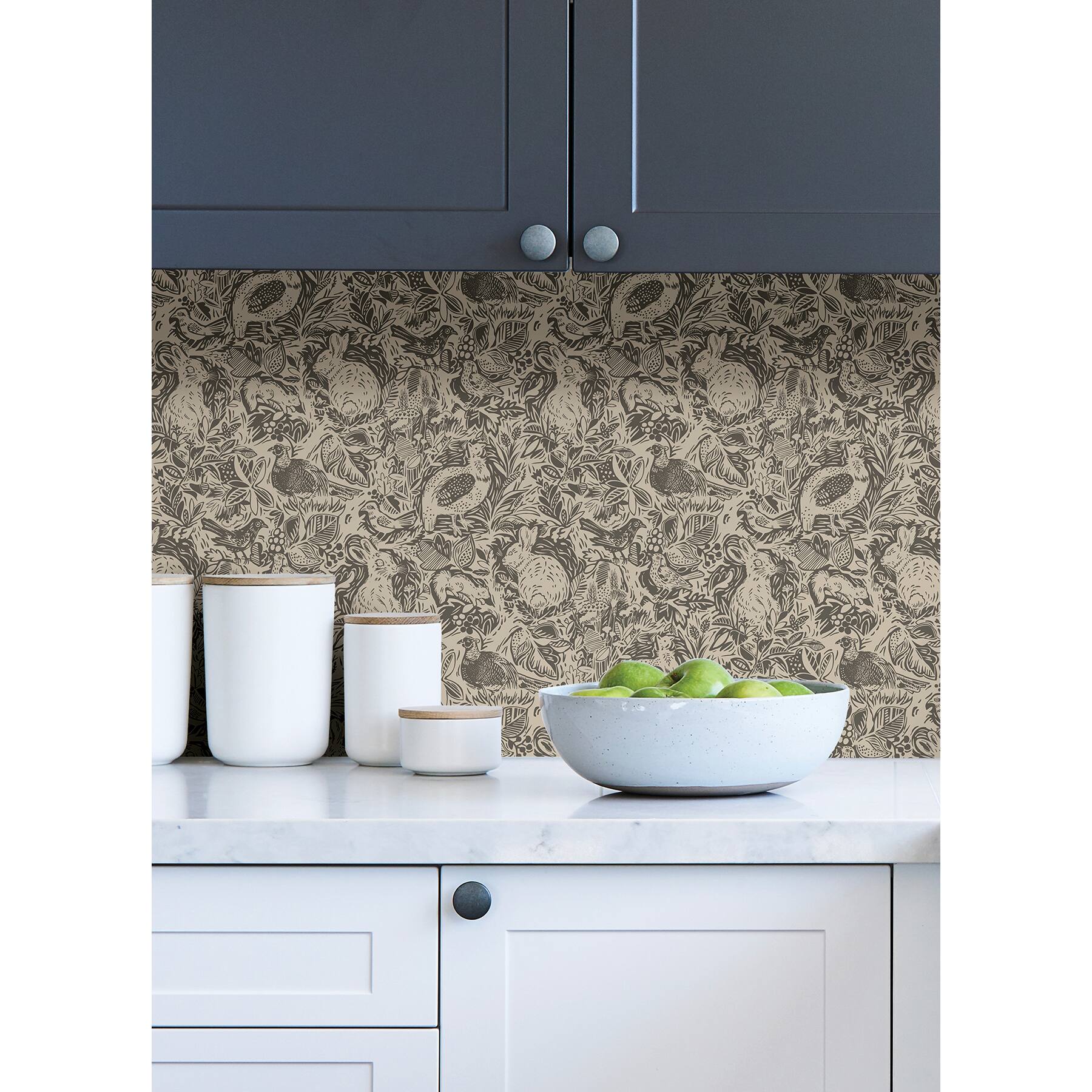 NuWallpaper Charcoal Terrene Peel & Stick Wallpaper