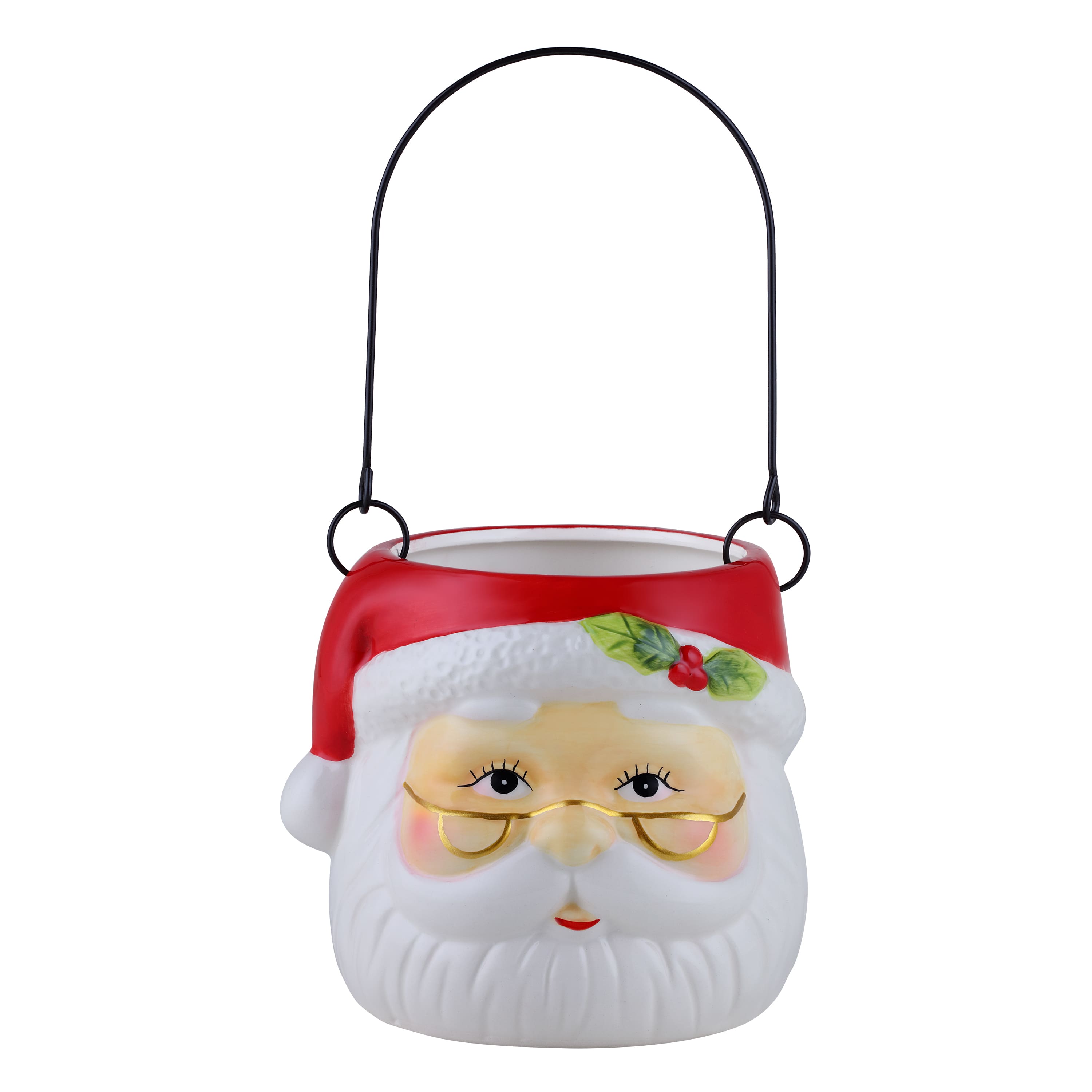 5" Santa Claus Nostalgic Ceramic Container
