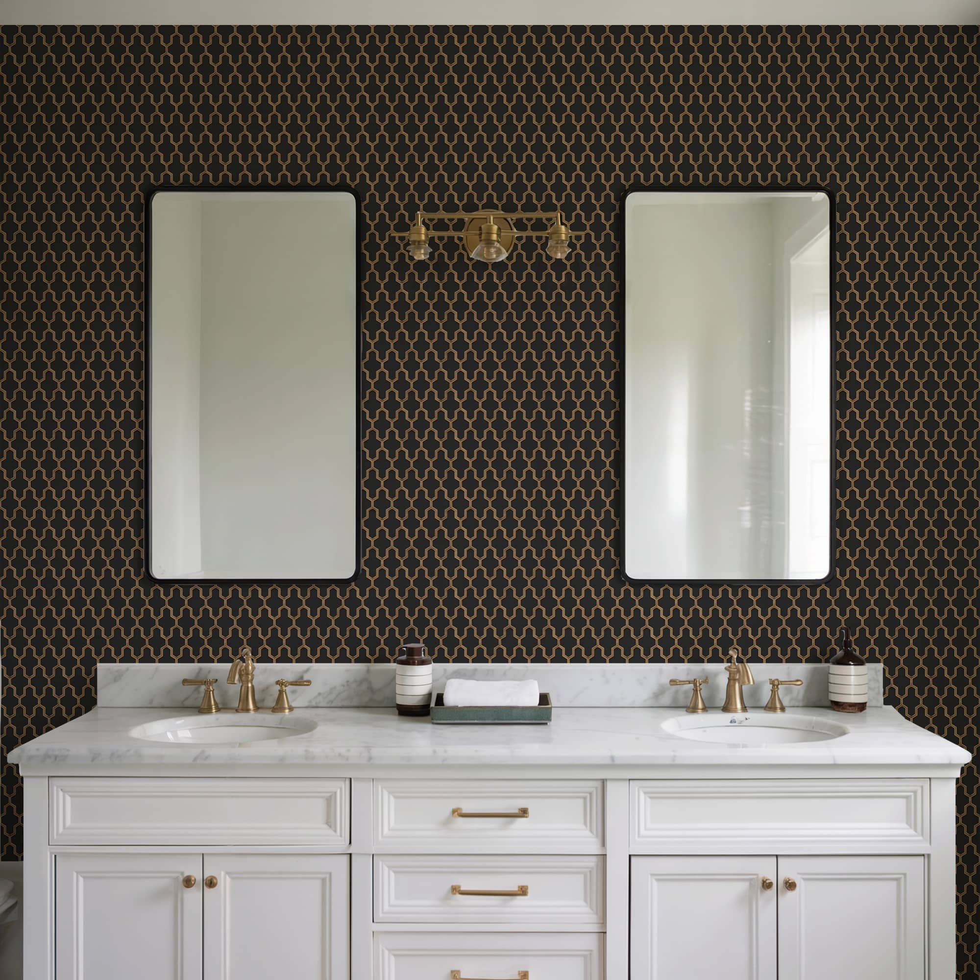 Designs Direct Geometric Silk Wallpaper