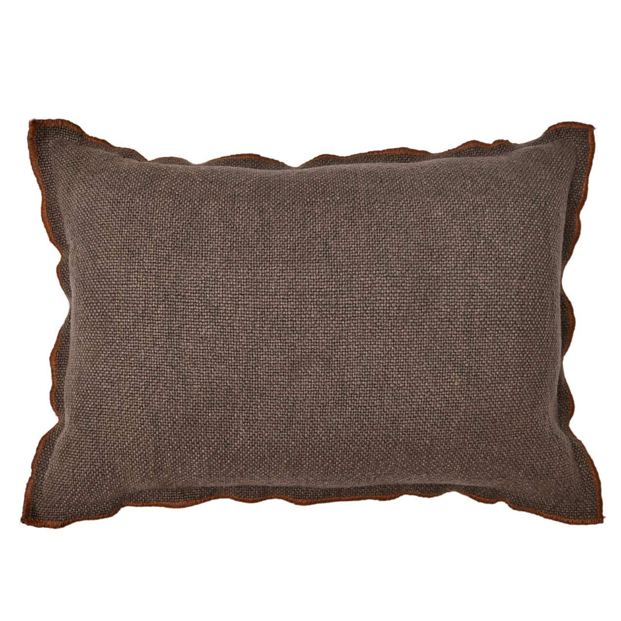 20" x 14" Brown Lumbar Pillow with Orange Trim by Ashland®