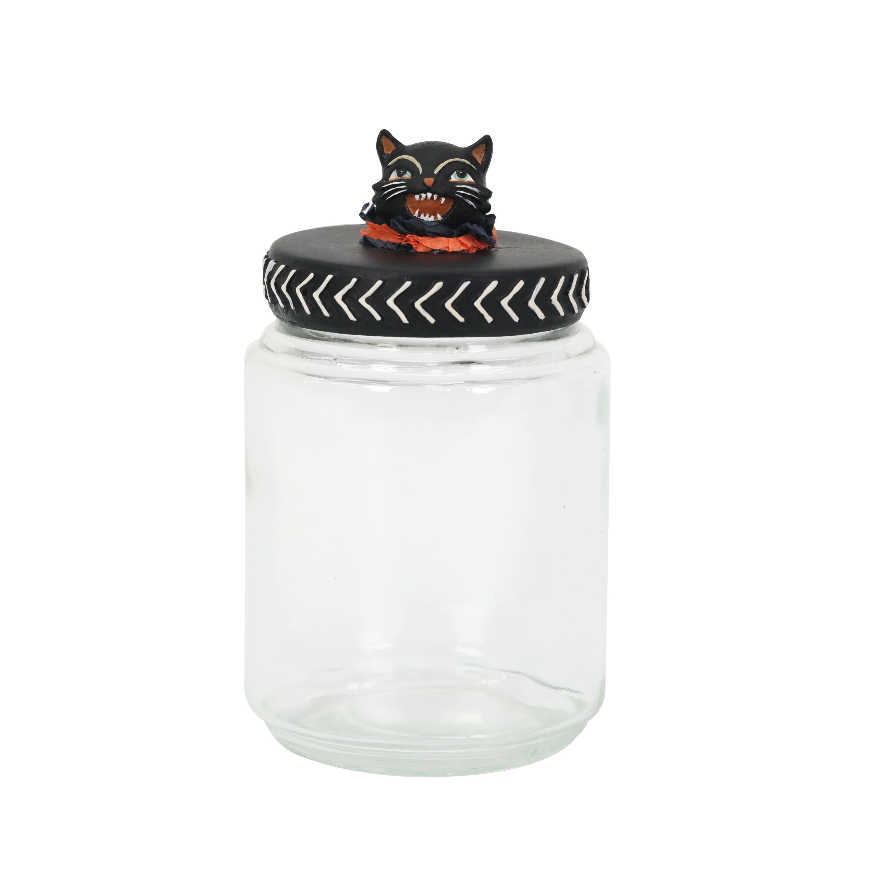 7" Black Cat Decorative Glass Jar by Ashland®