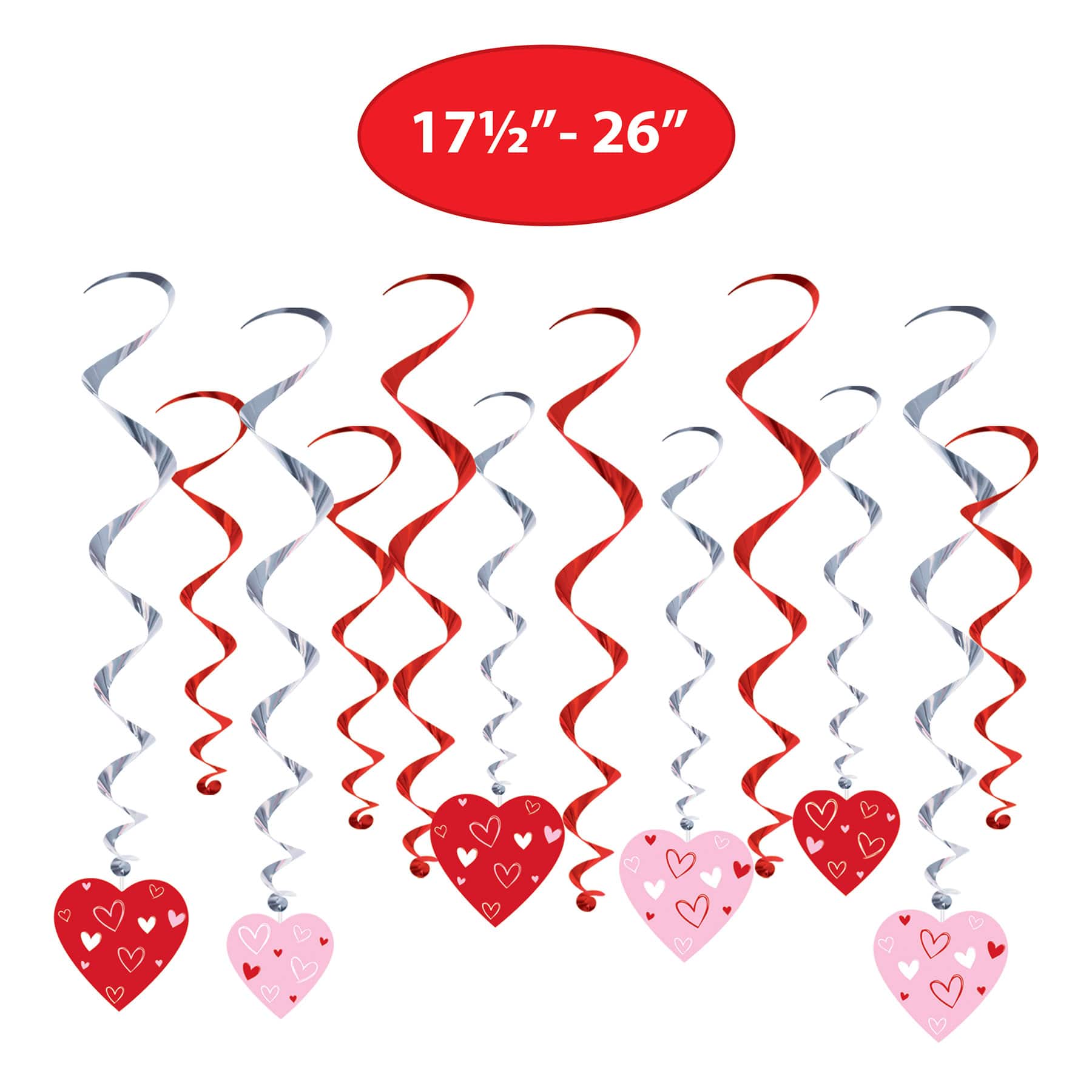 Beistle Valentine's Day Heart Whirls, 24ct.