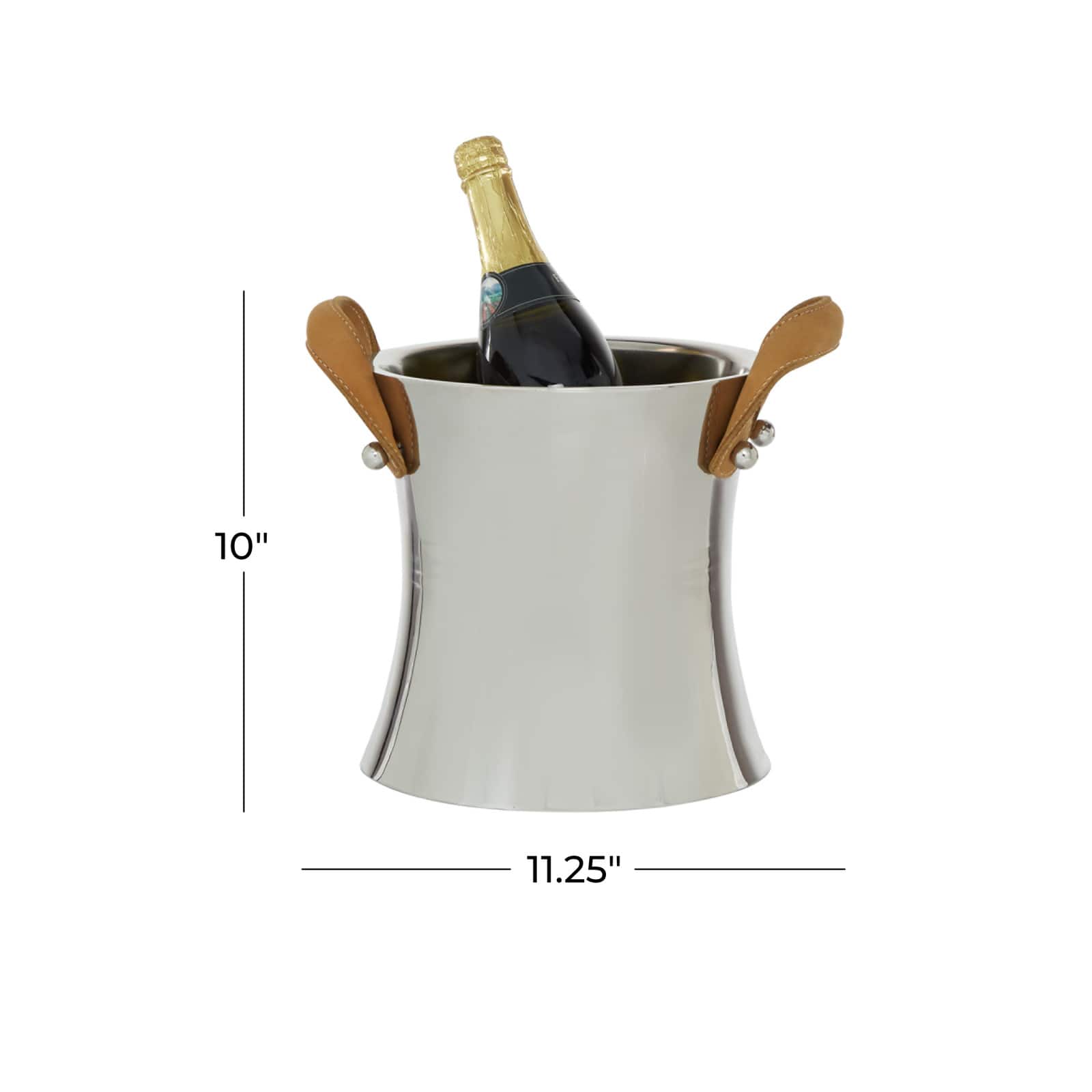 11" Stainless Steel Contemporary Wine Bucket