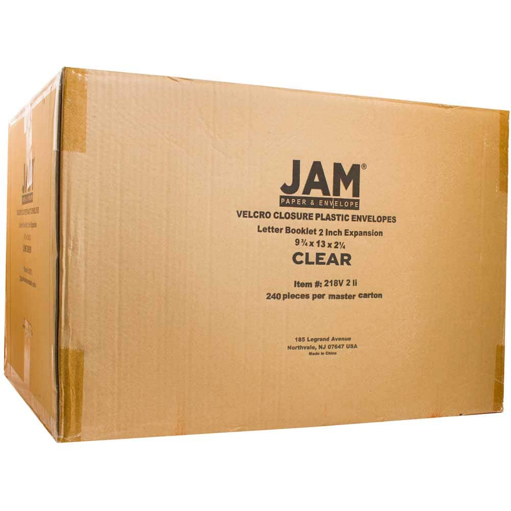 JAM Paper 9.75" x 13" Plastic Hook & Loop Closure Envelopes, 12ct.