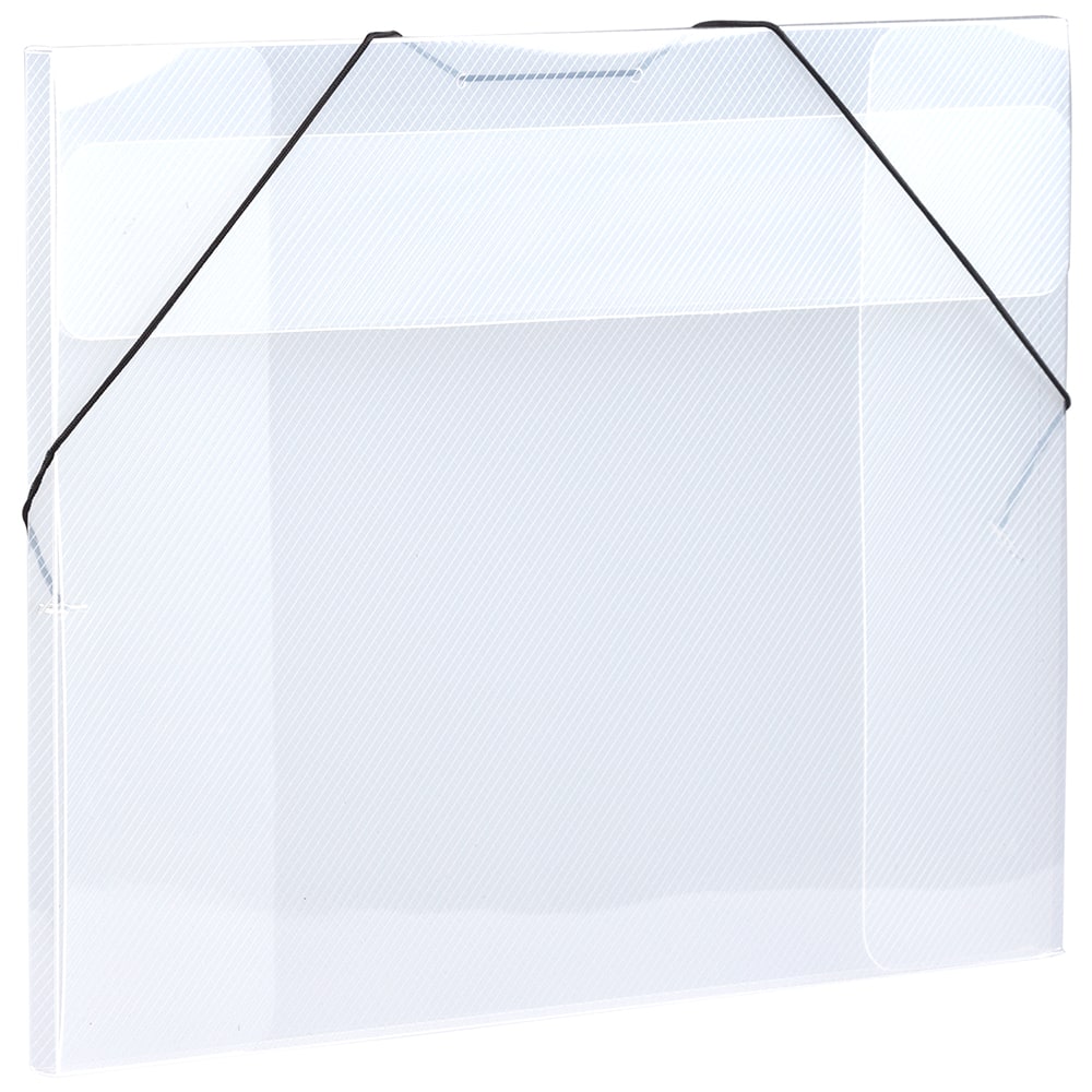 JAM Paper Clear 11" x 15" Elastic Closure Plastic Portfolio