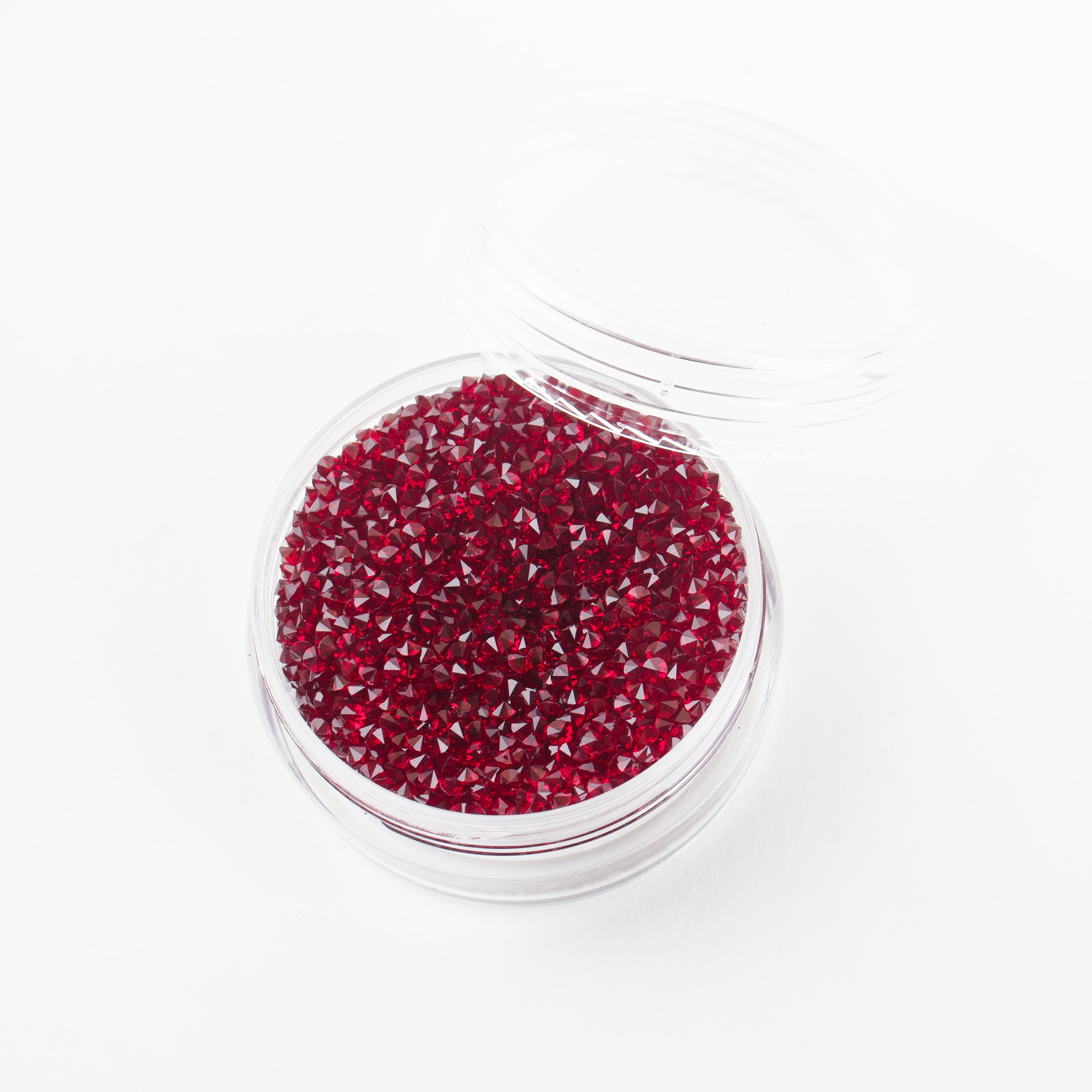 12 Pack: 1.2mm Glass Micro Rhinestones by Bead Landing™, 0.7oz.