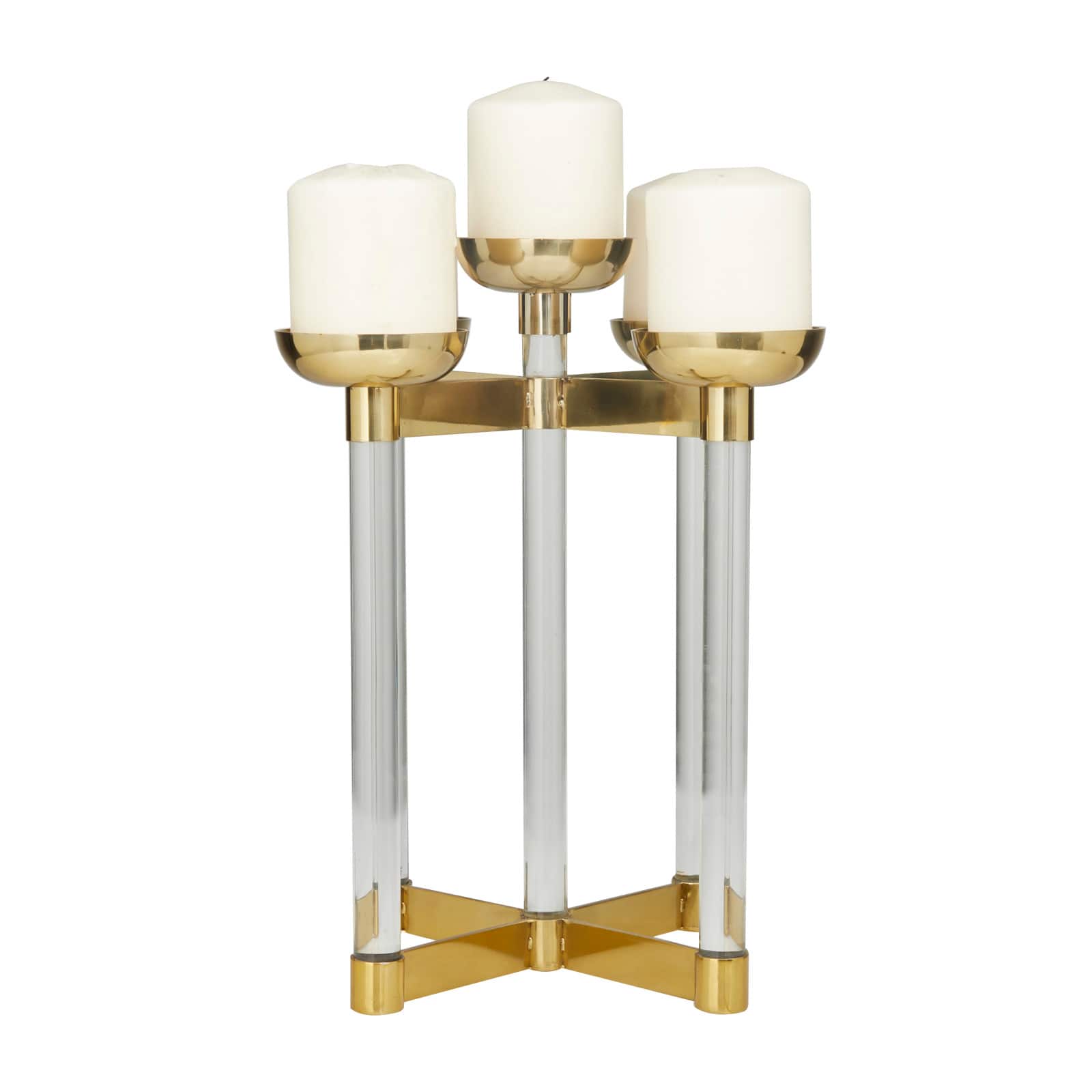 14" Gold Contemporary Candleholder