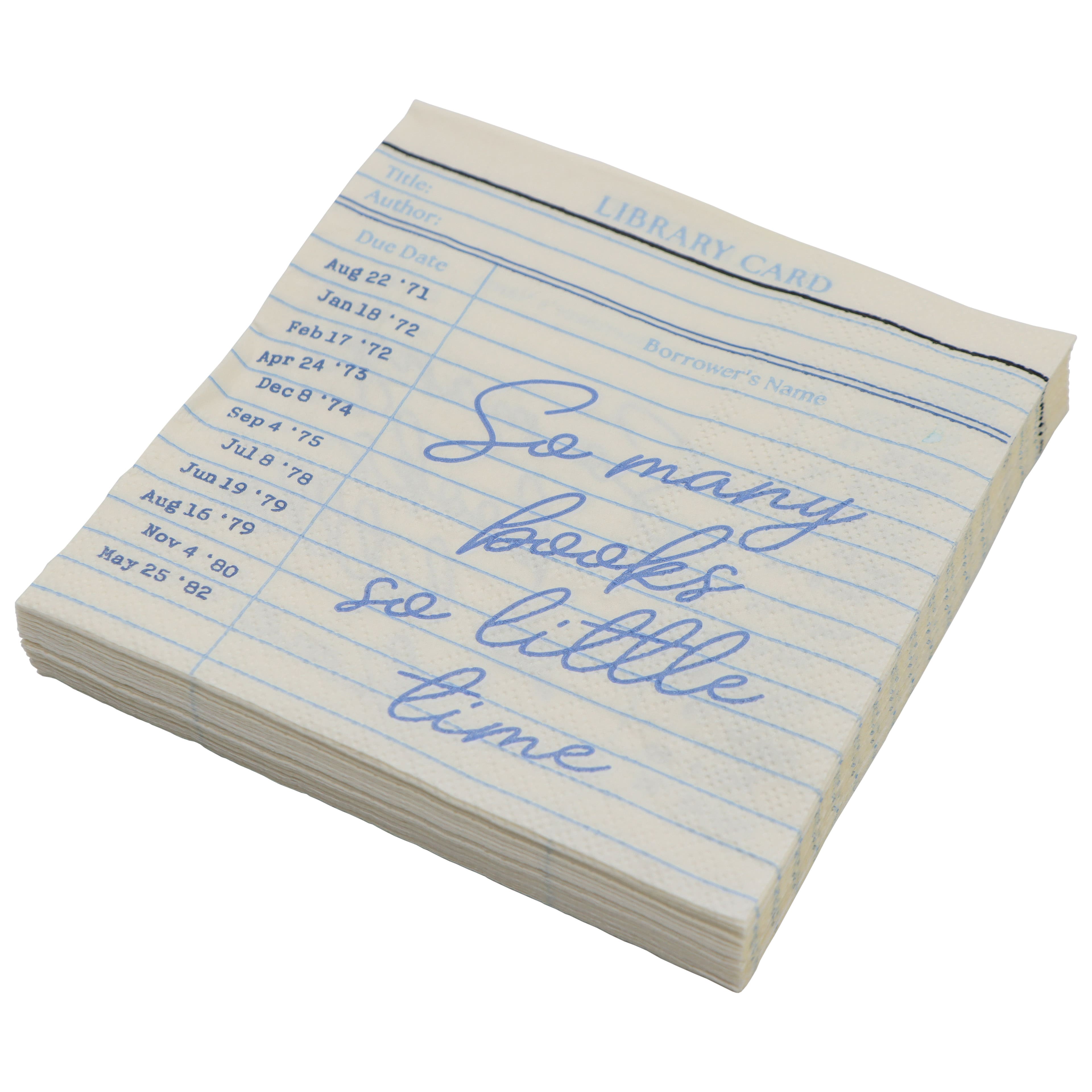 Next Chapter Blue & White So Many Books Paper Beverage Napkins, 20ct. by Celebrate It™
