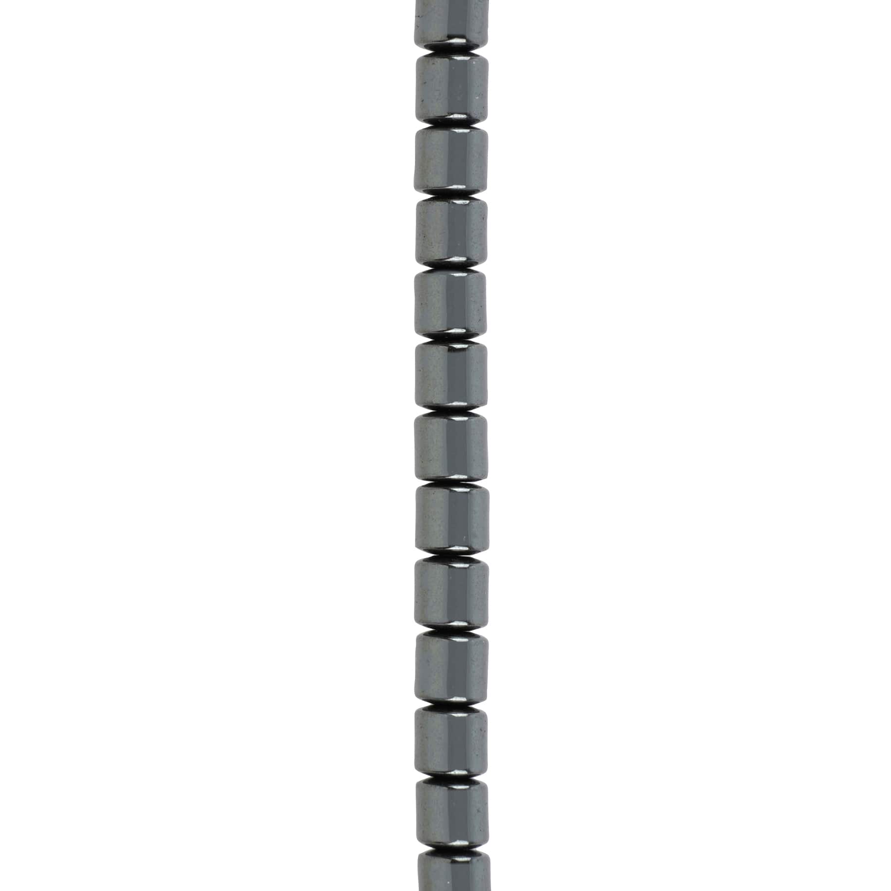 Black Hematite Tube Beads, 4mm by Bead Landing™
