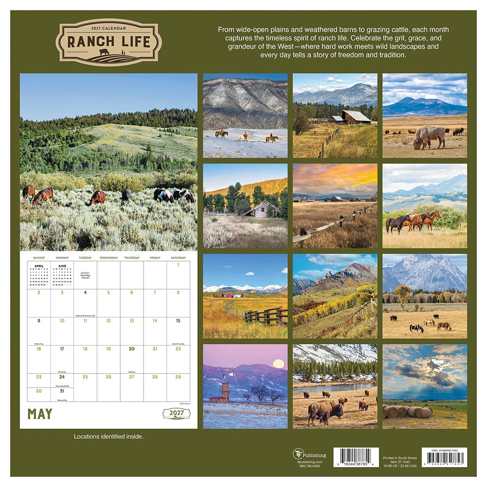 2027 Ranch Life Wall Calendar