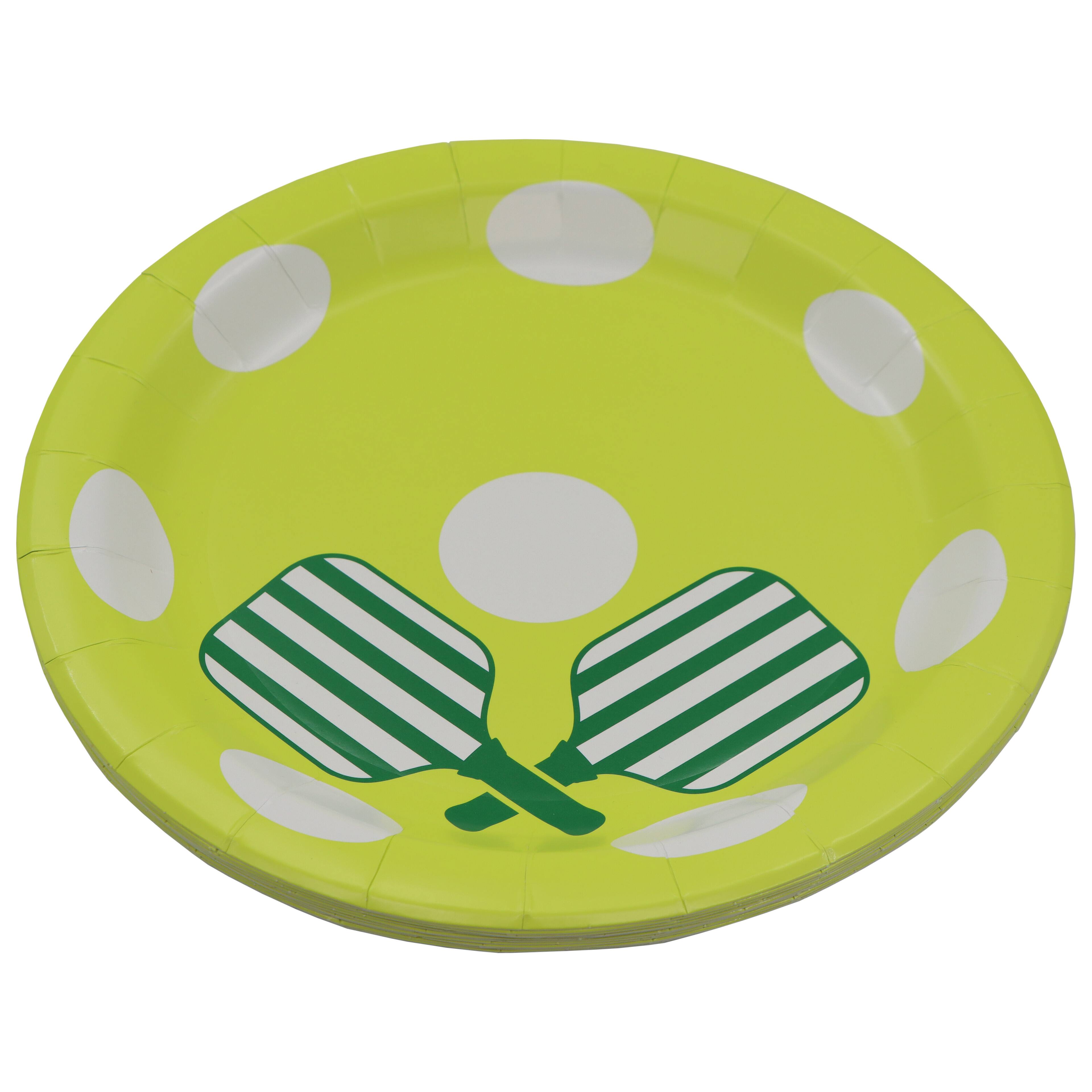 Cocktail Court 9" Pickleball & Paddles Paper Dinner Plates, 10ct. by Celebrate It™