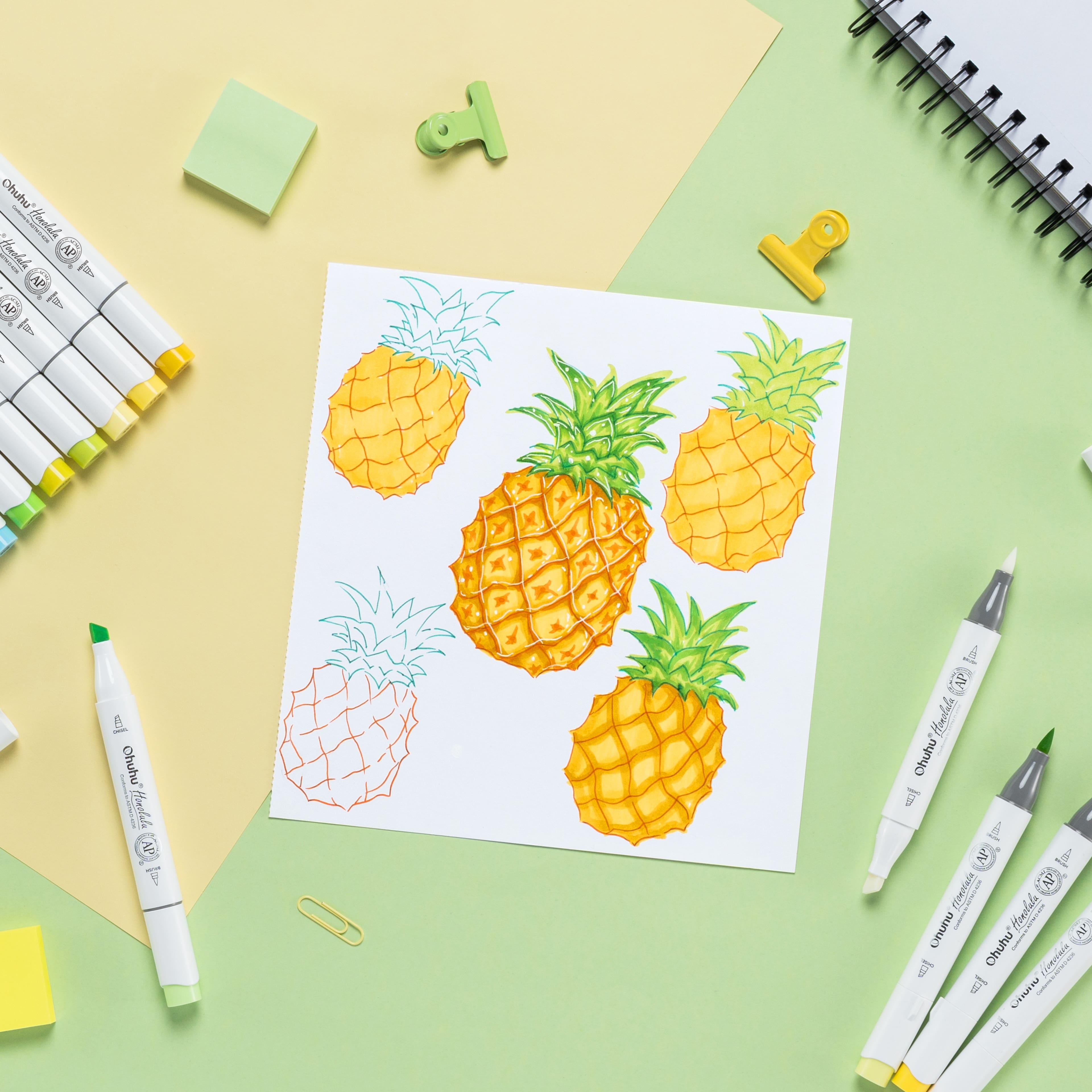 Ohuhu® Honolulu 24 Colour Basic Alcohol Markers