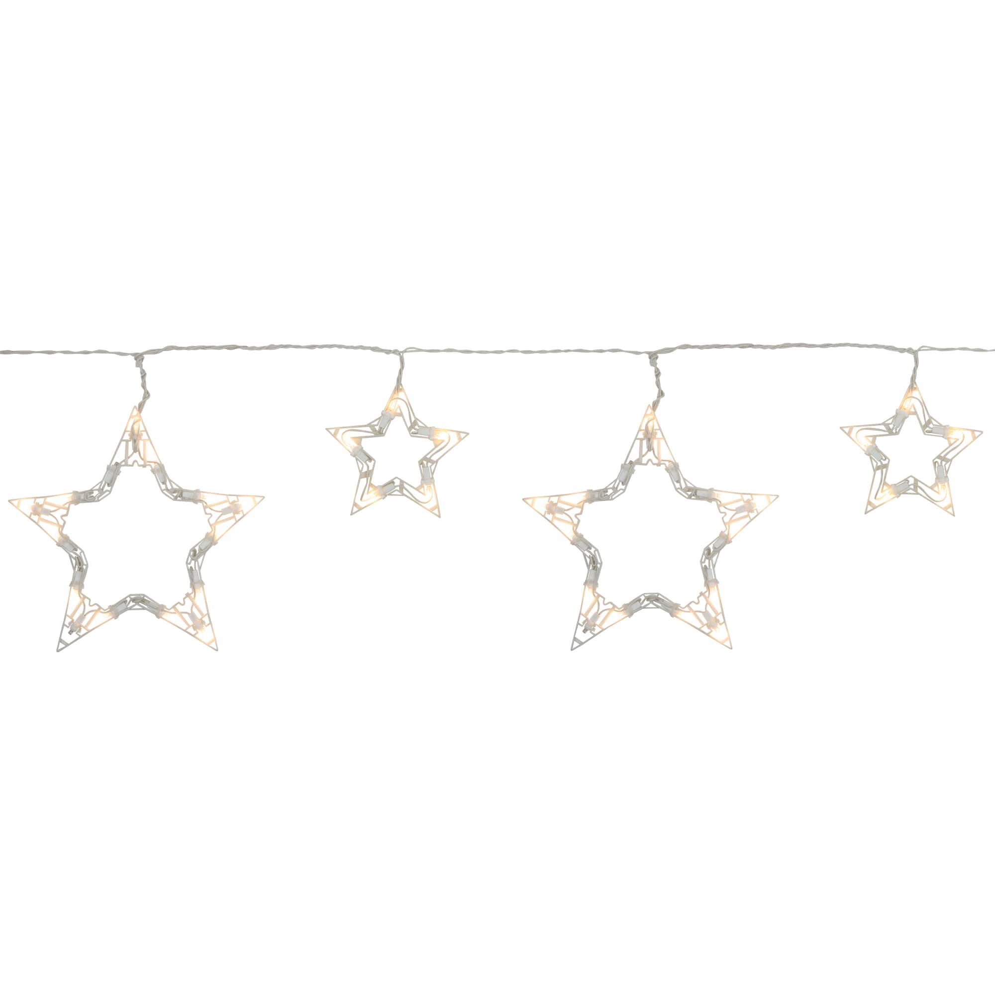 LED Lighted Twinkle Star Christmas Lights - 9.25' White Wire - 10ct By Northlight | 9.25 ft | Michaels®