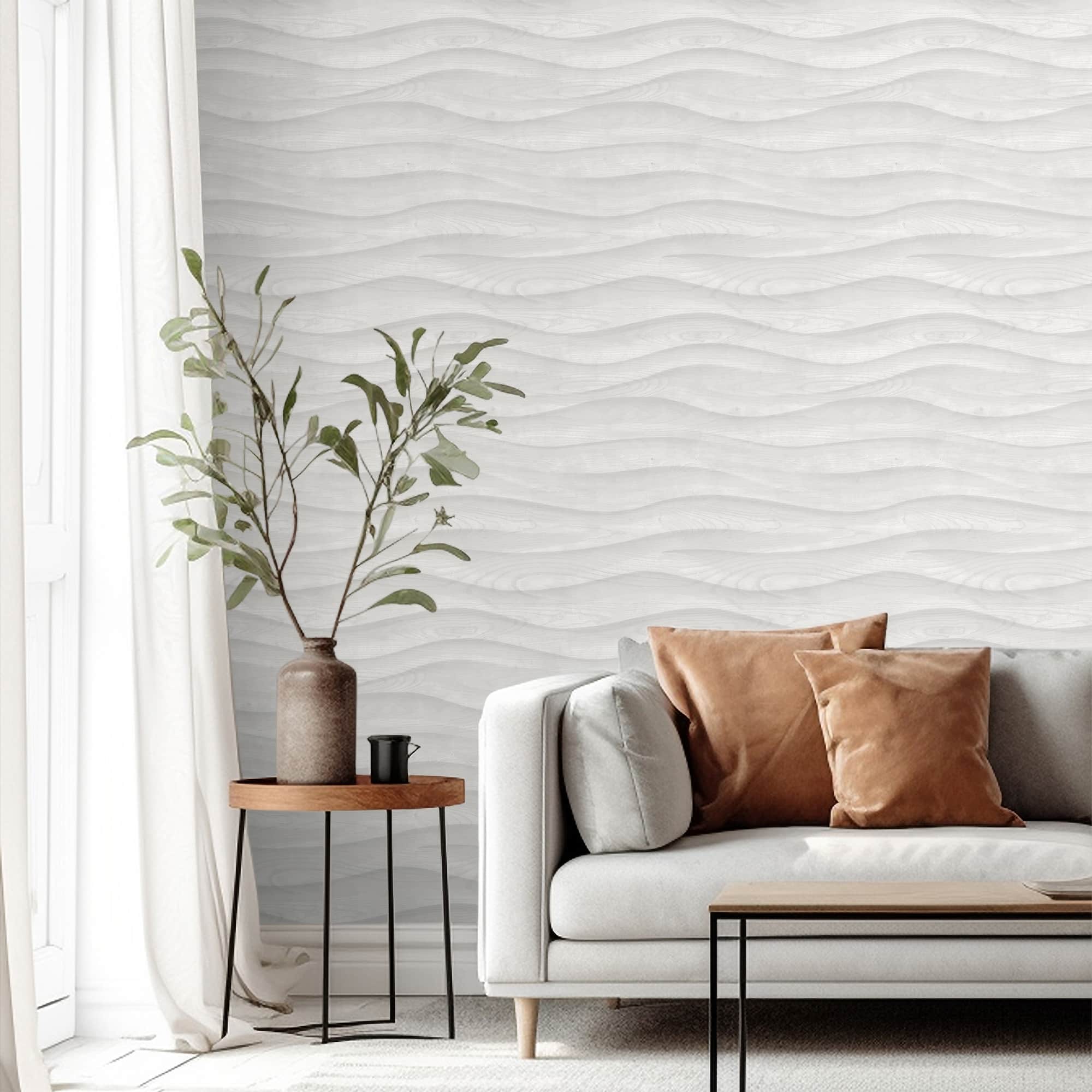 Designs Direct Natural Drift Wavy Wood Structure Wallpaper