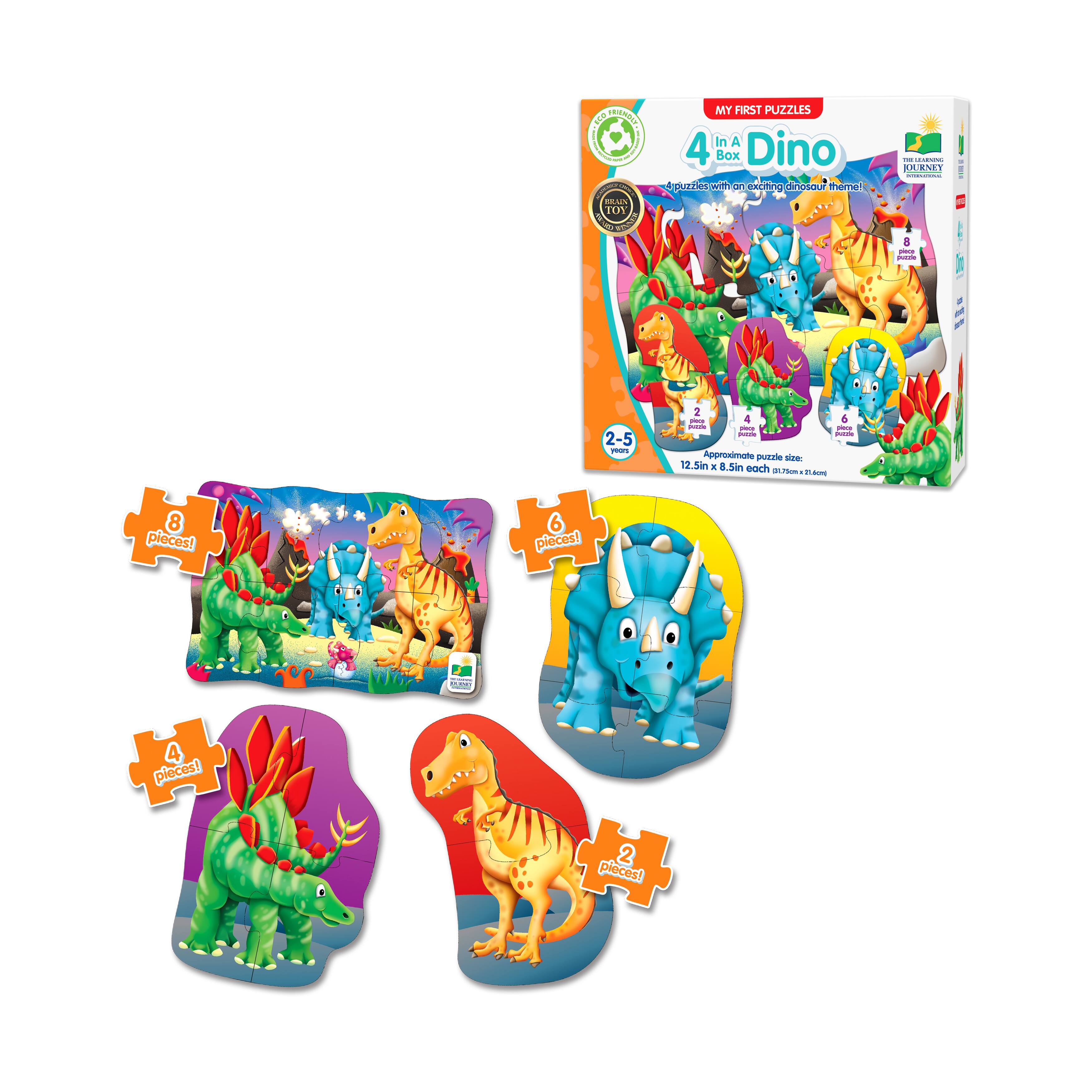 My First Puzzles - 4 In A Box - Dino: 20 Pcs