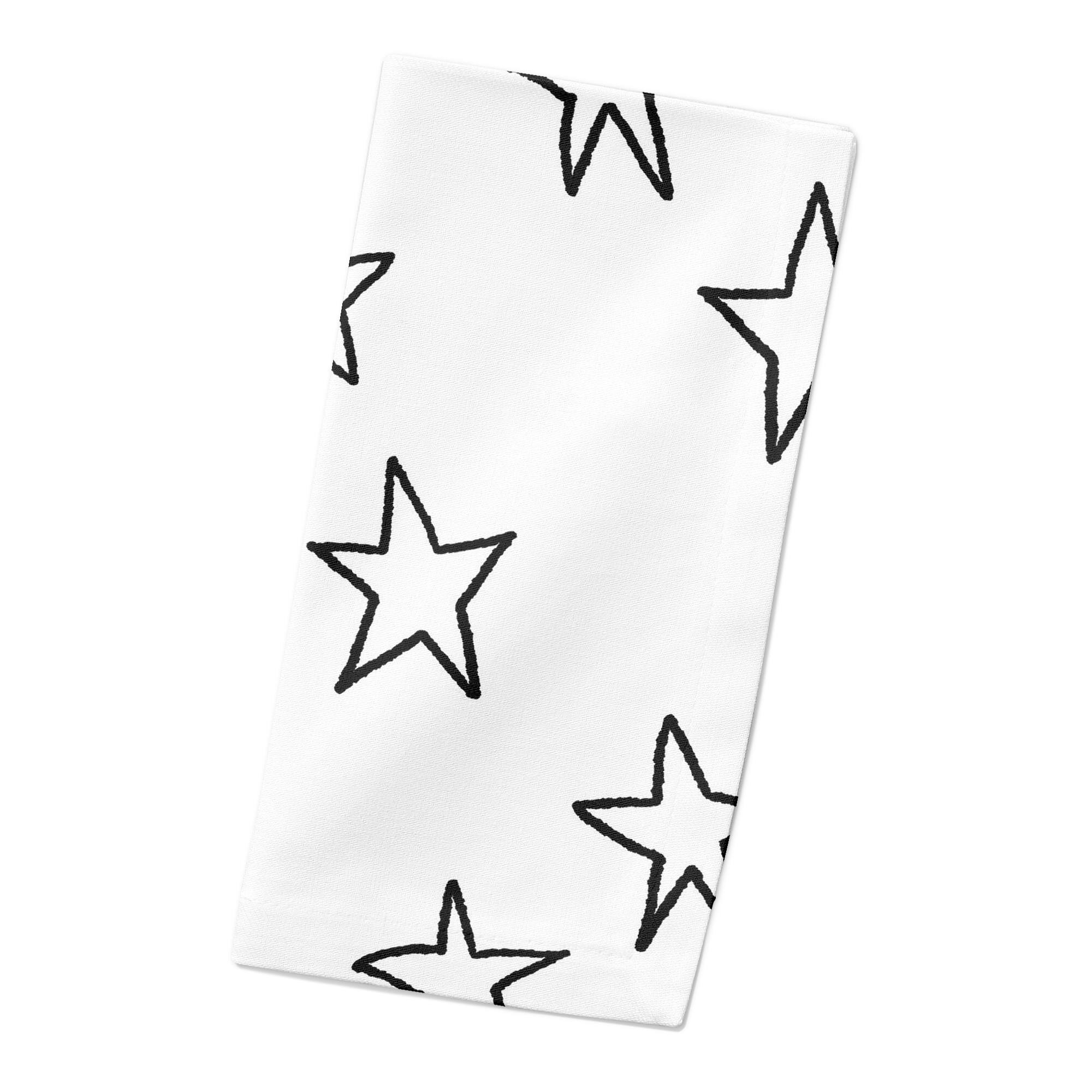 Simple Star Pattern 10" x 10" Cotton Twill Napkin