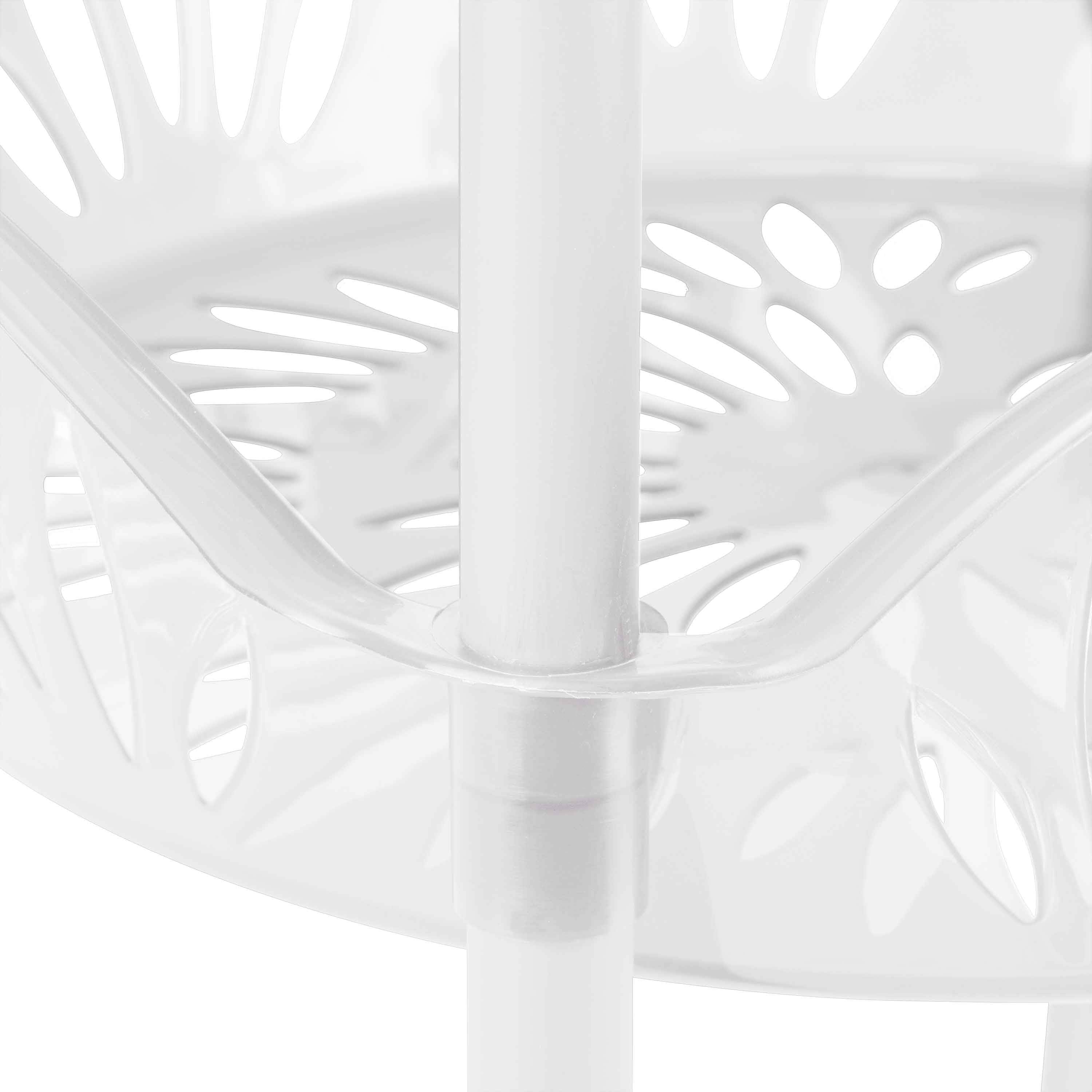 Kitchen Details White 4-Tier Large Basket Shelf