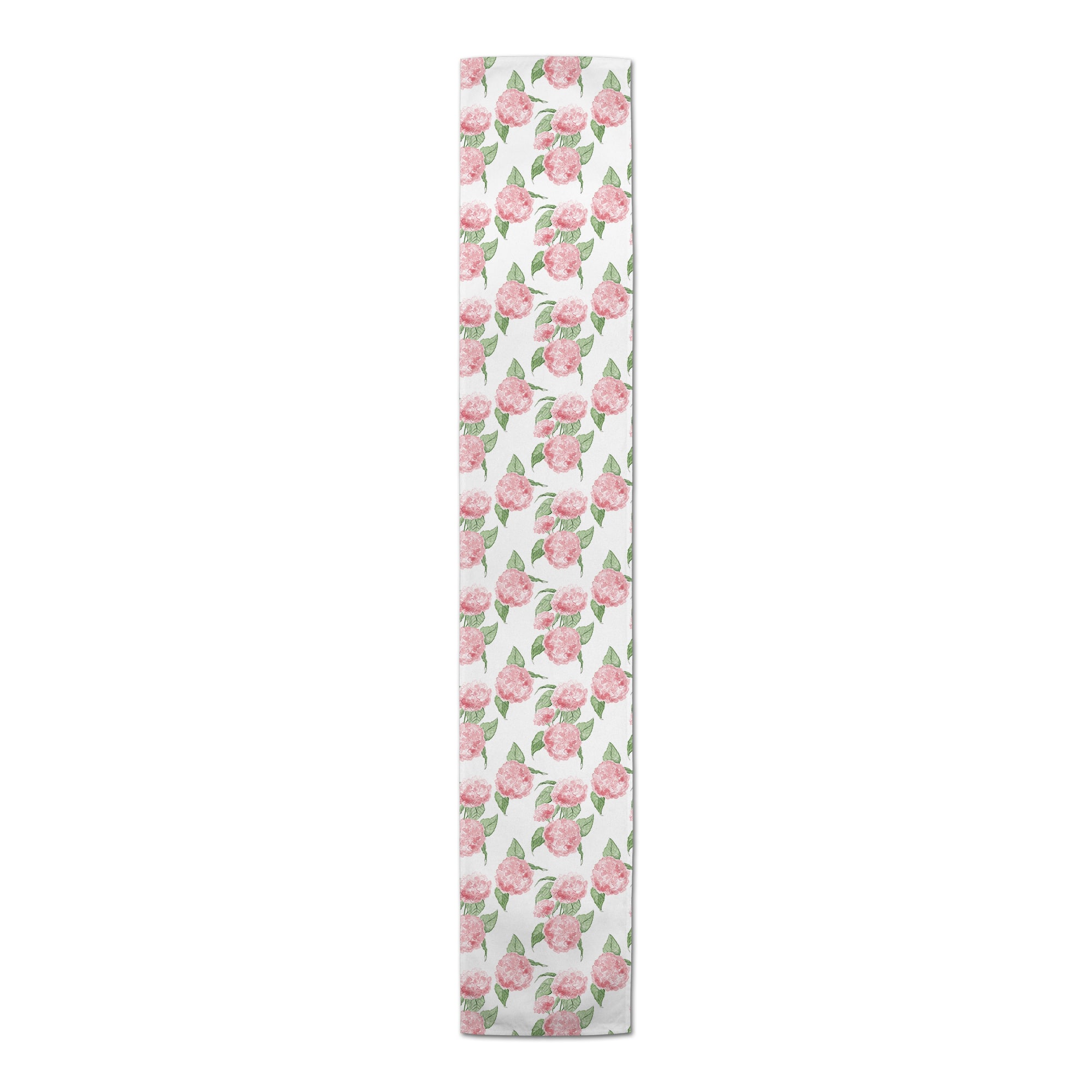 Pink Hydrangea Pattern 16" x 90" Cotton Twill Runner