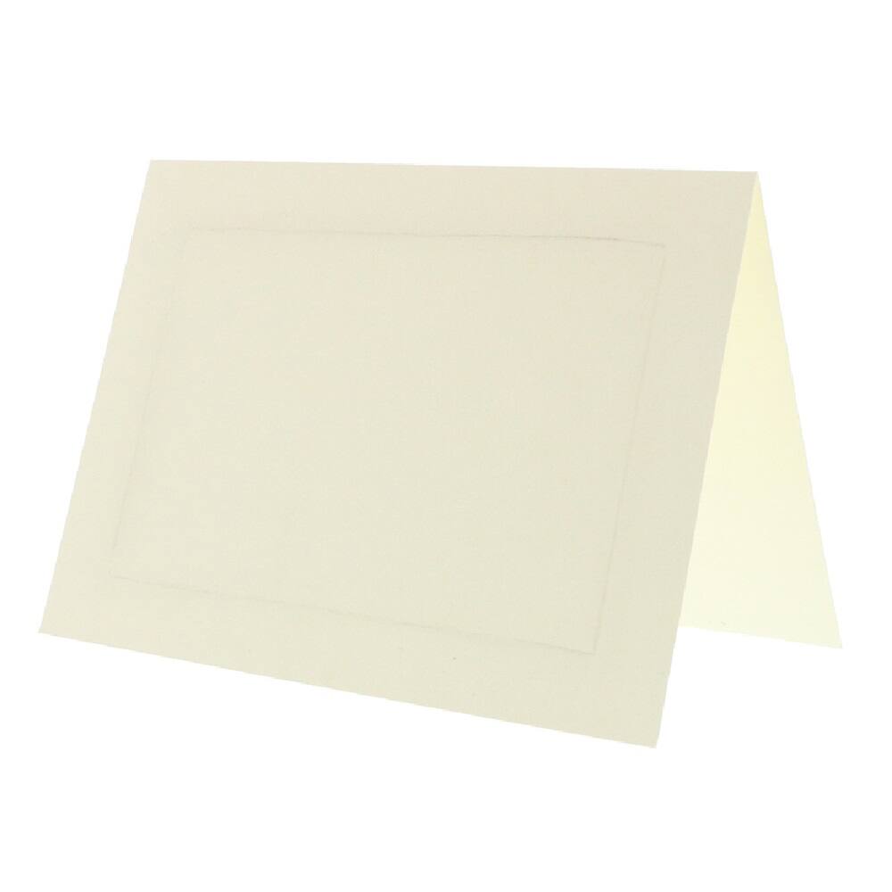JAM Paper A2 Ivory Blank Foldover Cards with Panel