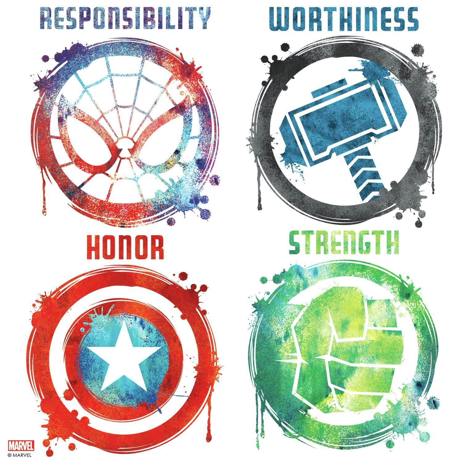RoomMates Marvel Icons Peel & Stick Wall Decals
