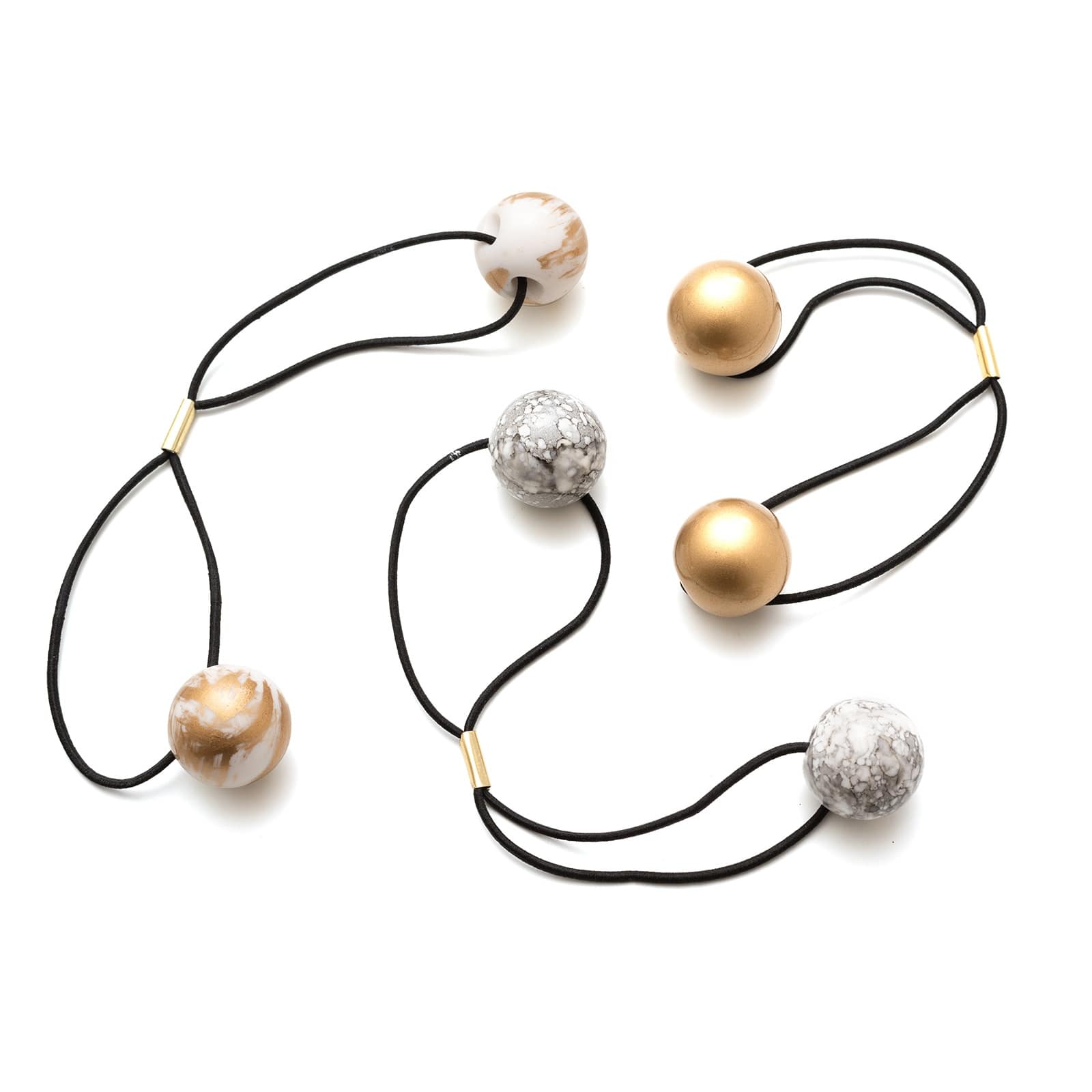 American Crafts™ Gold, Grey & White Marble Skein Savers, 3ct. 