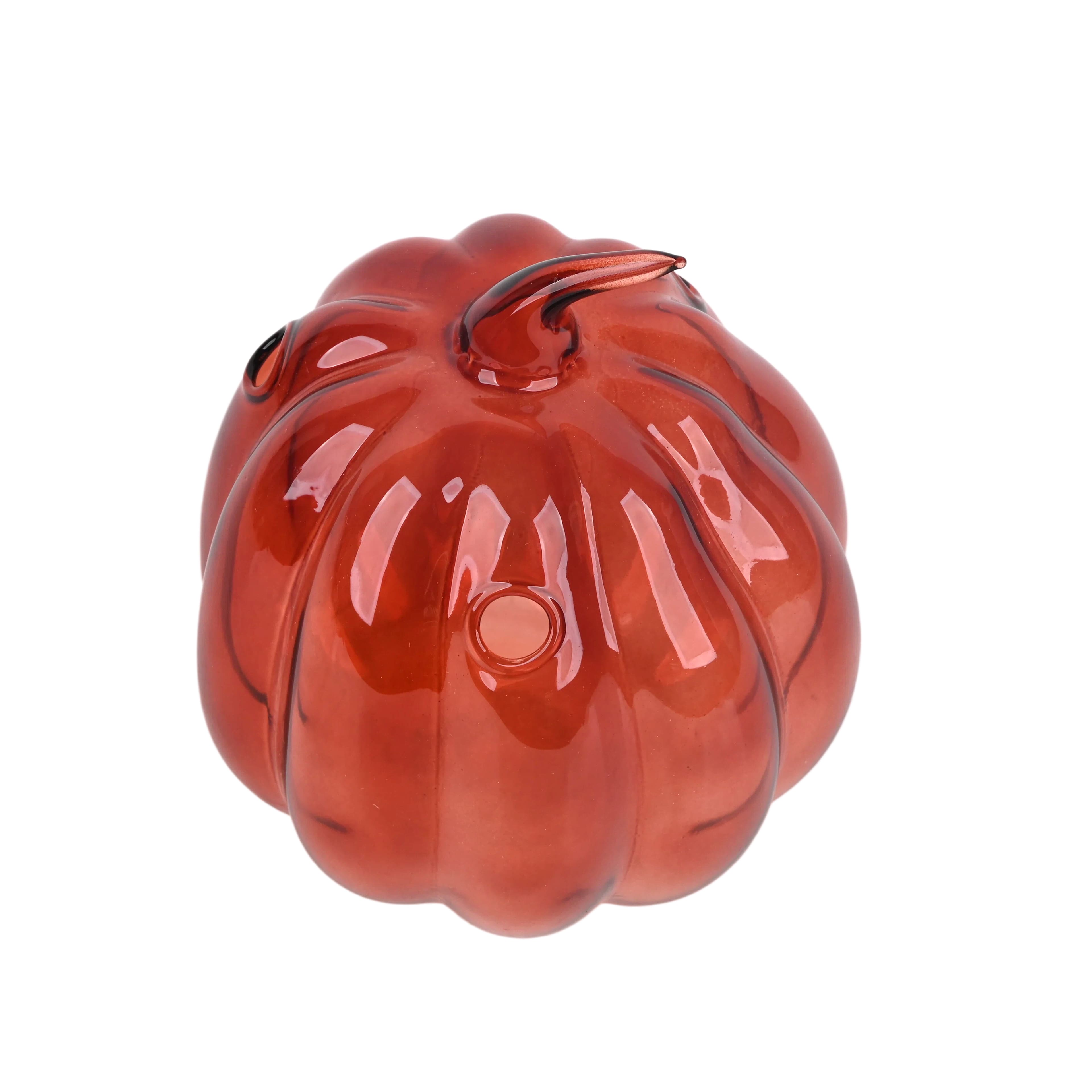 5.5" Amber Glass Pumpkin Vase by Ashland®