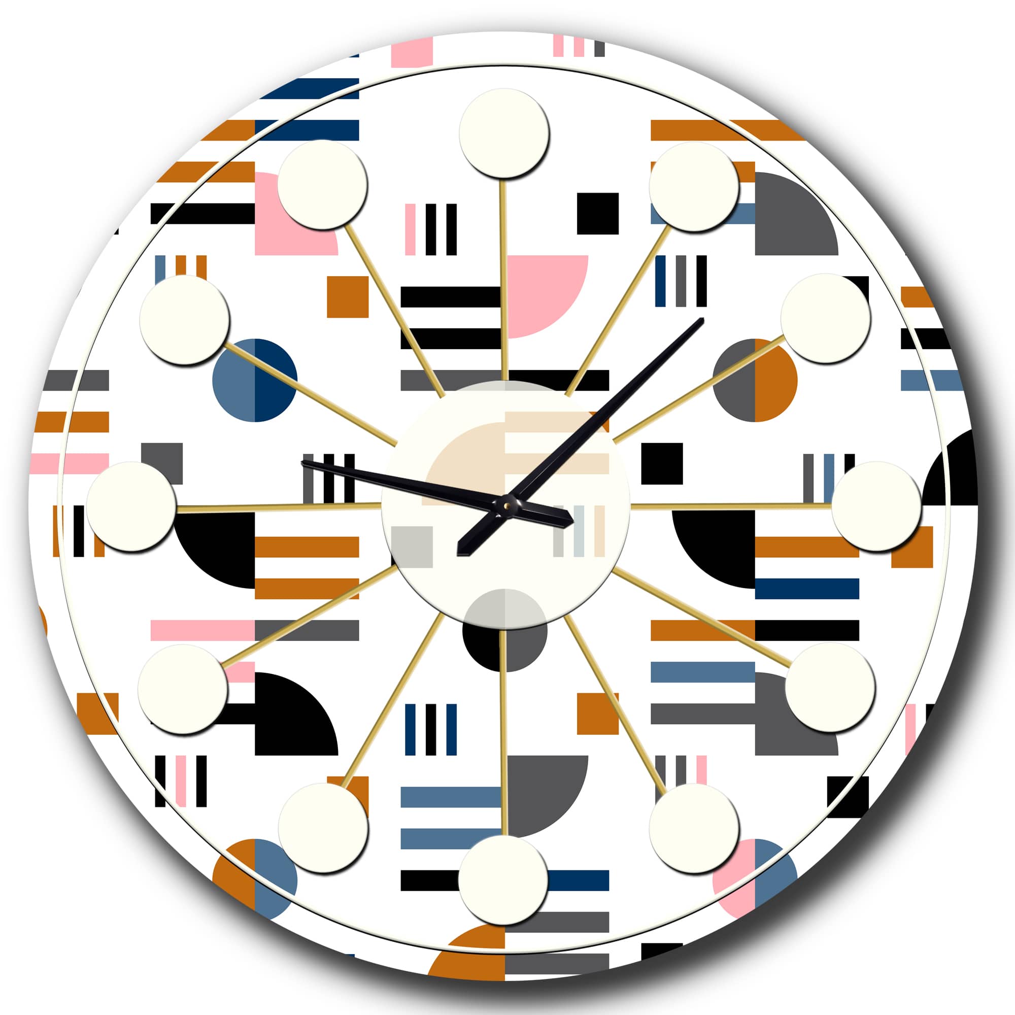 Designart 'Retro Abstract Design Xi Mid-Century Modern Wall Clock