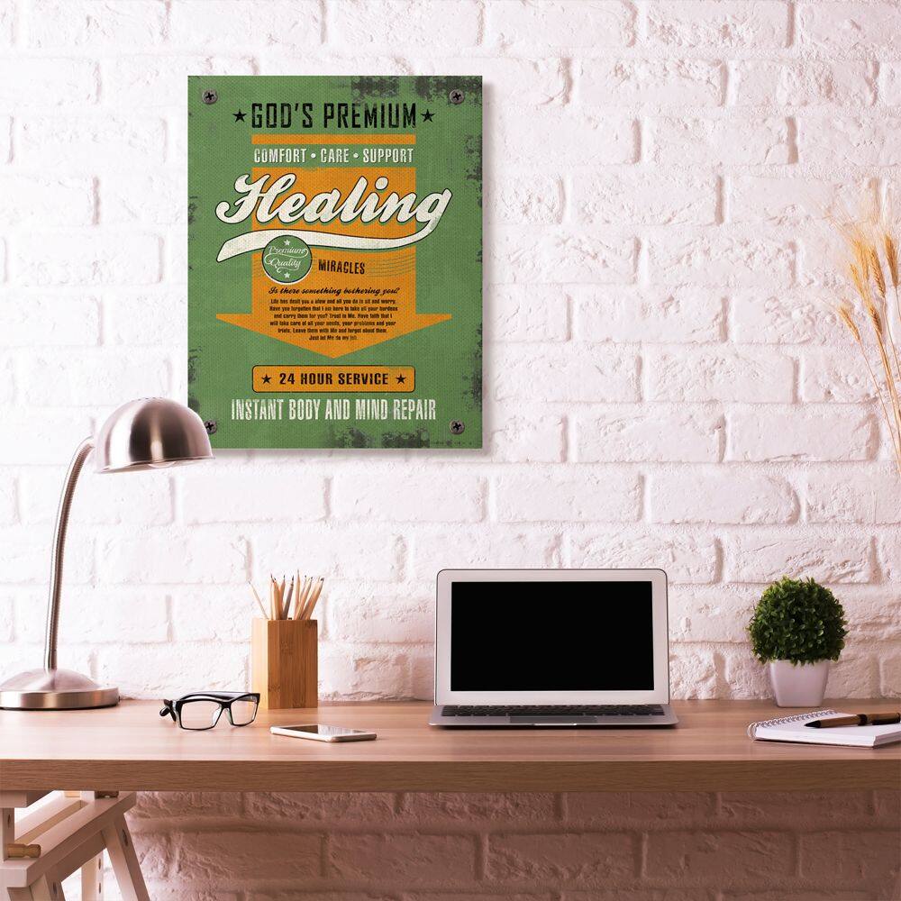 Stupell Industries Healing Miracles Religious Retro Canvas Wall Art