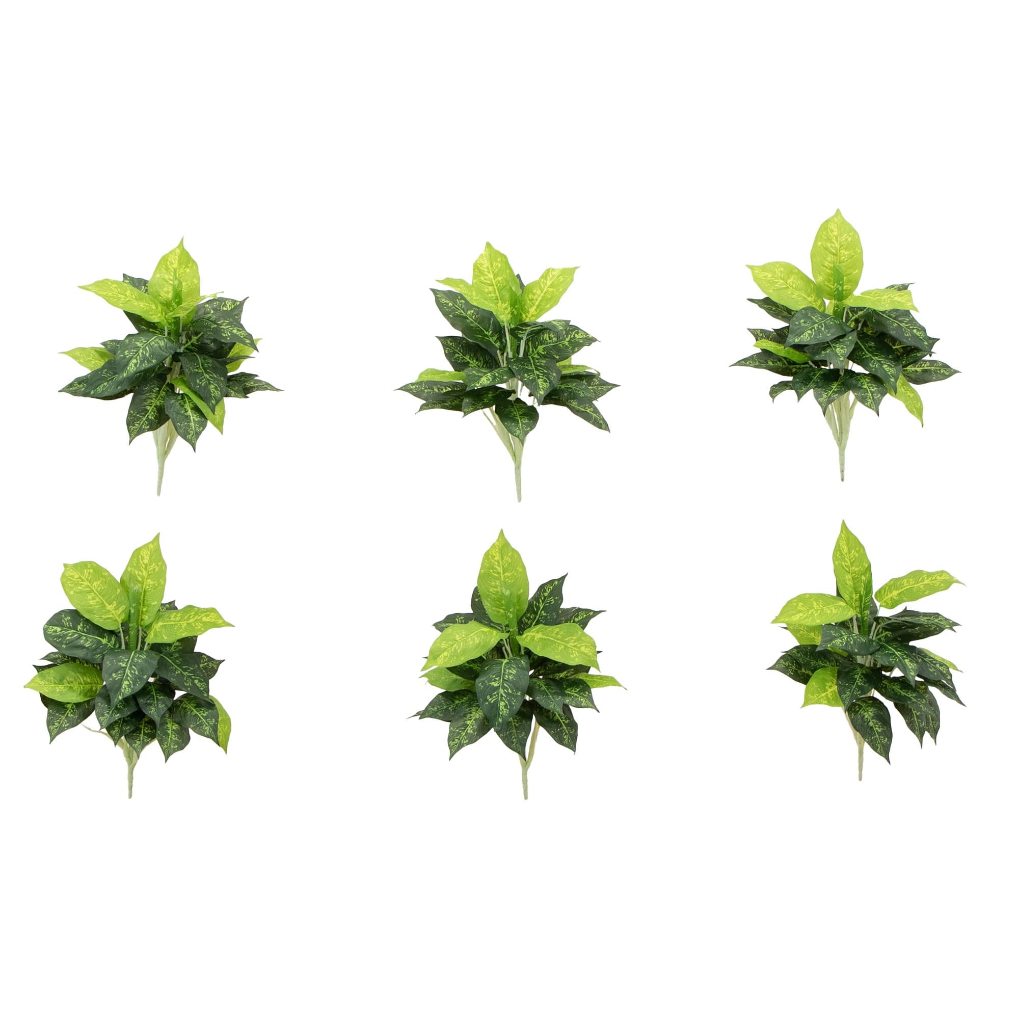 19" Artificial Dieffenbachia Plants, 6ct.