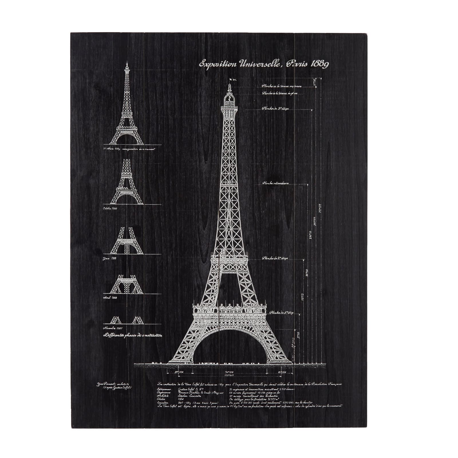 Black Wood Coastal Wall Decor, 24" x 2" x 32"