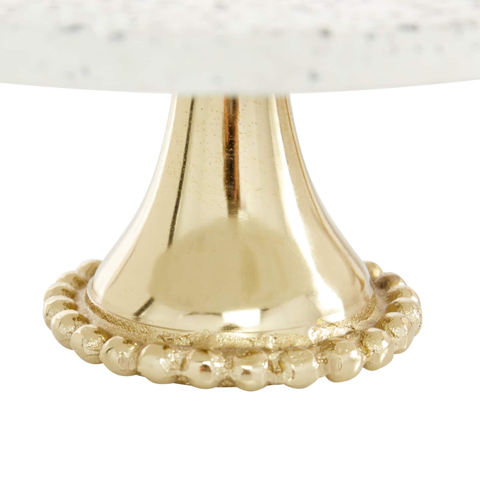 Set of 2 Gold Stoneware Natural Cake Stand, 12", 10"