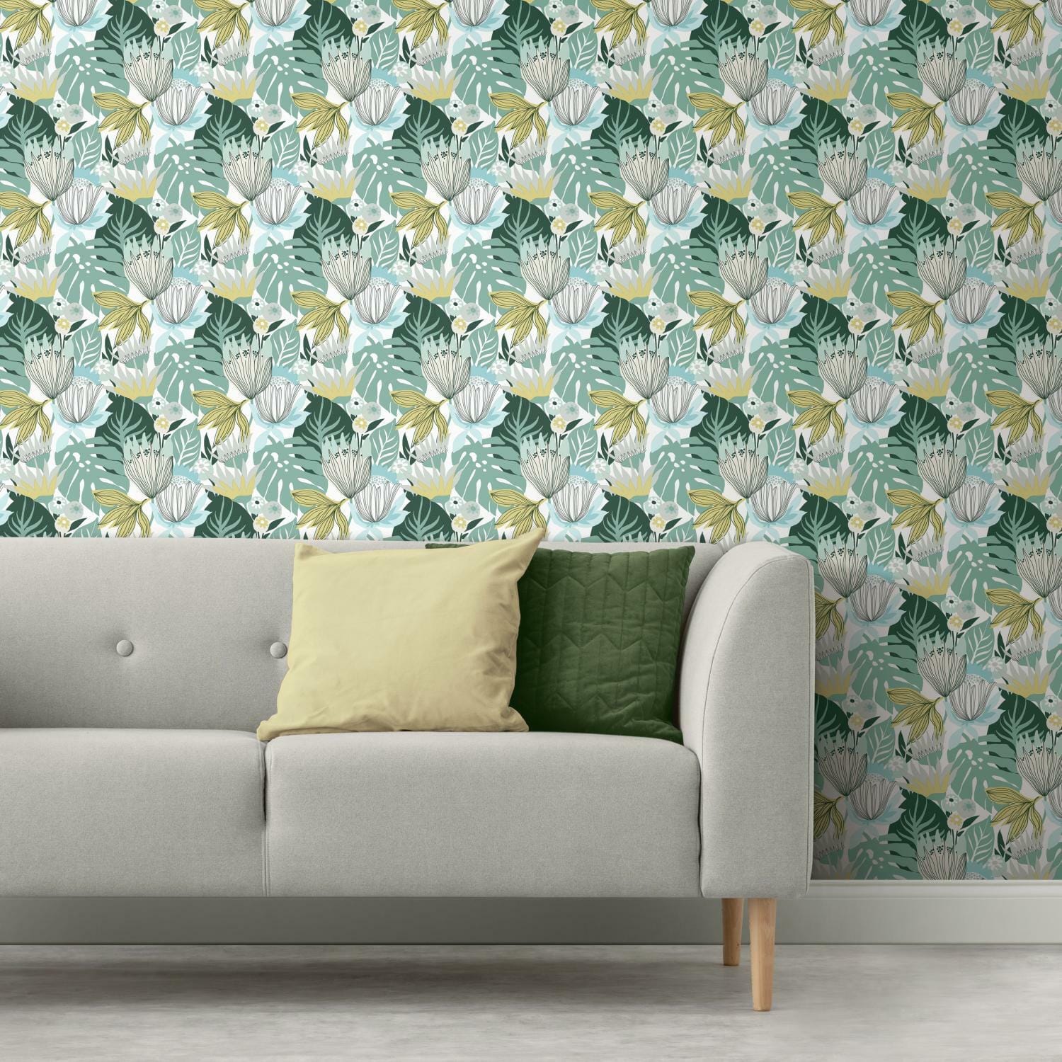 RoomMates Retro Tropical Leaves Peel & Stick Wallpaper