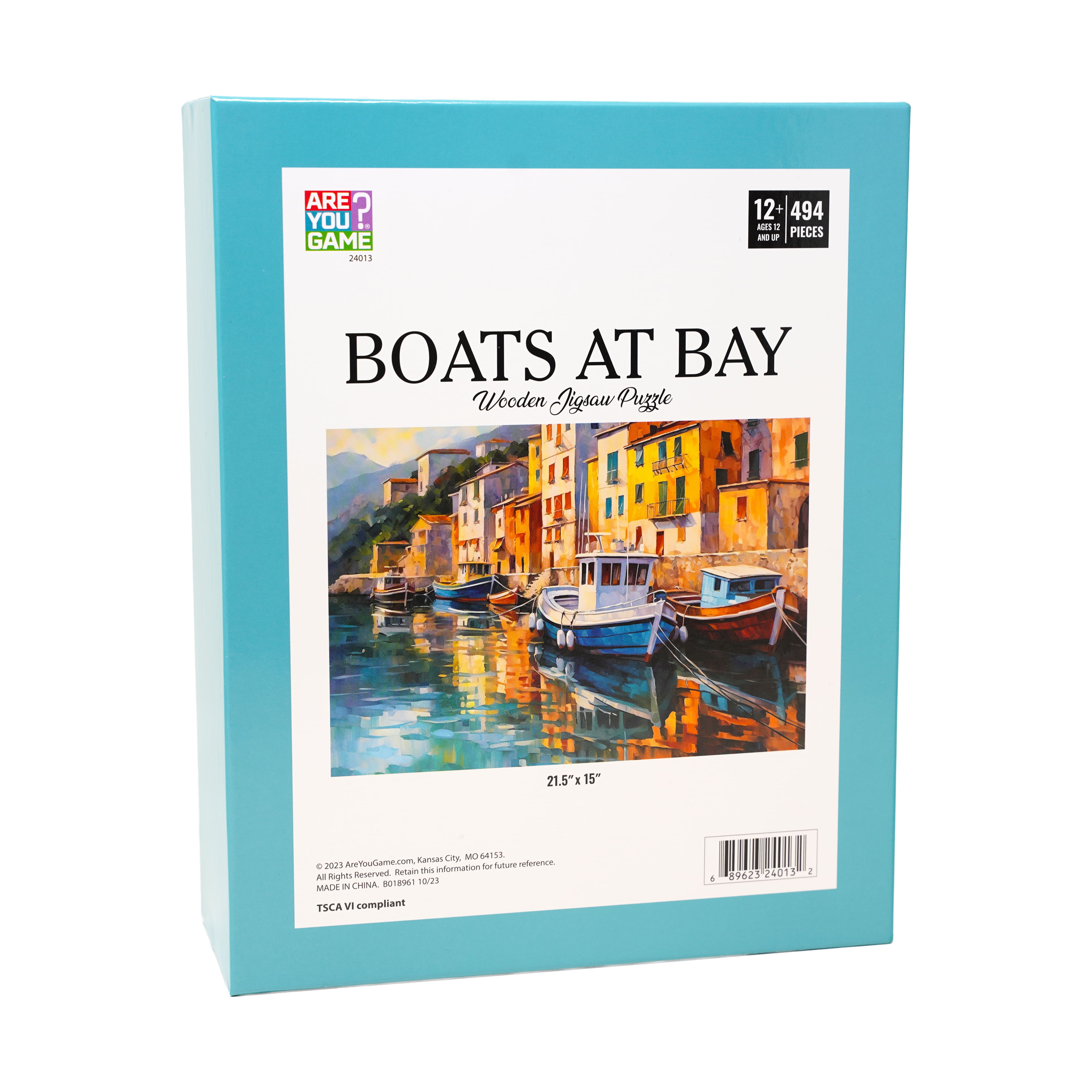 Wooden Jigsaw Puzzle - Boats at Bay: 494 Pcs