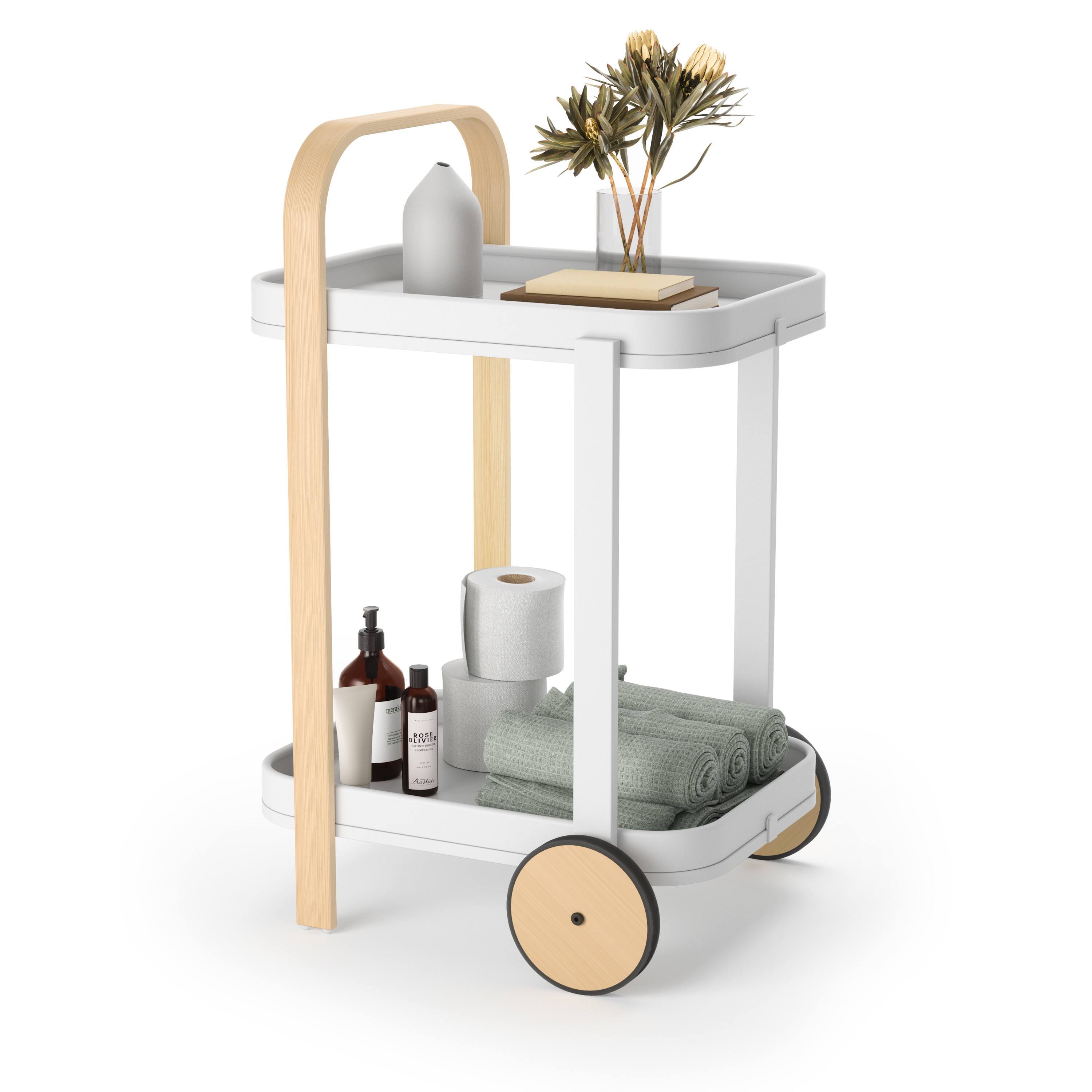 Umbra 21" x 32" White Bellwood Bar & Storage Cart