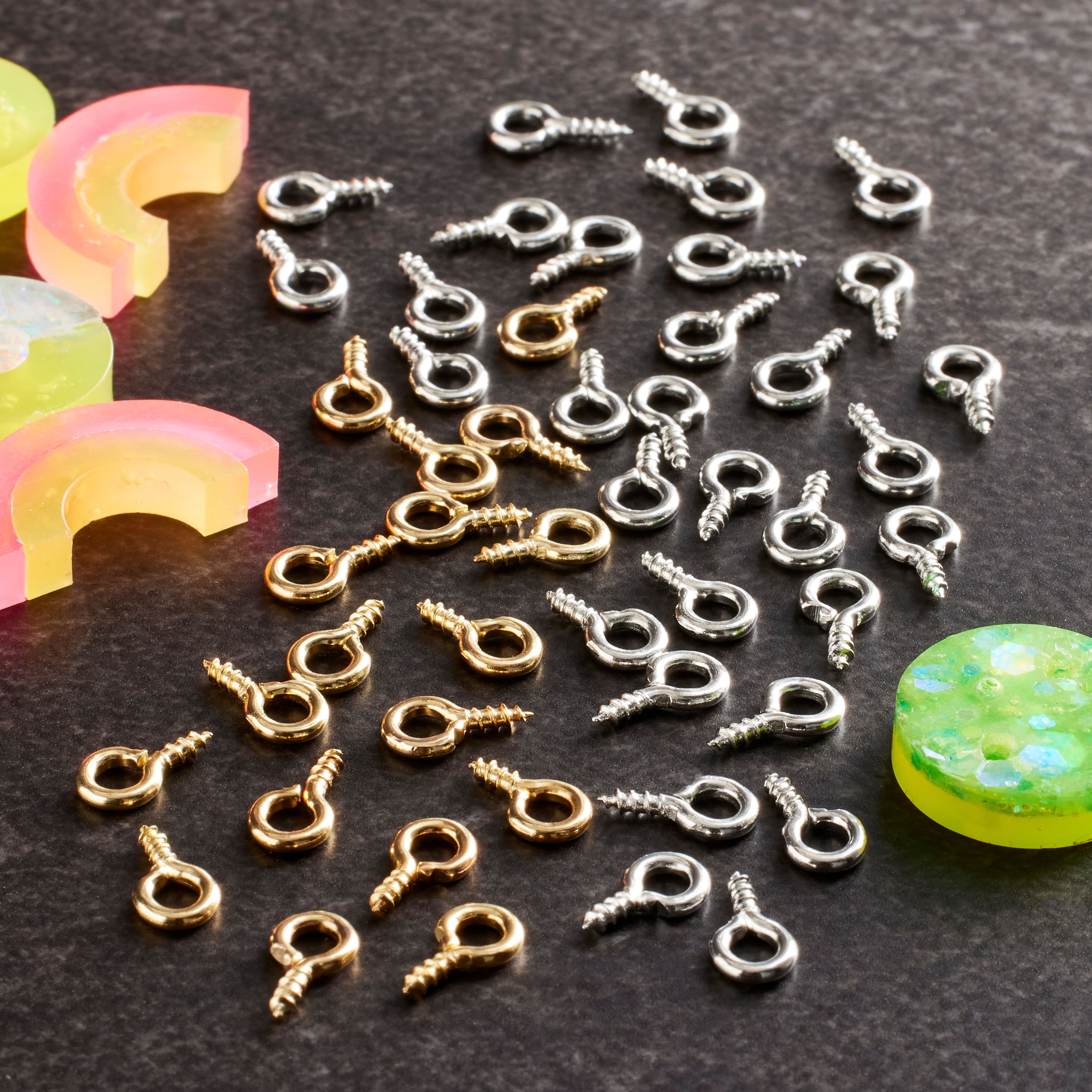 12 Packs: 120 ct. (1,440 total) Blue Moon Studio™ UV Resin Craft Screw Eyes