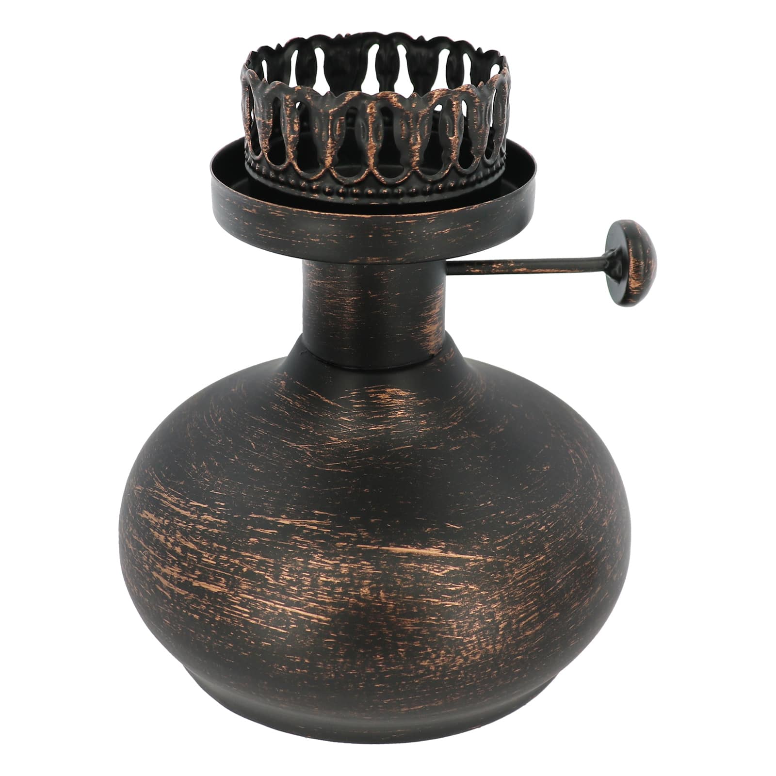10.75" Antique Gold Iron & Glass Tealight Holder by Ashland®