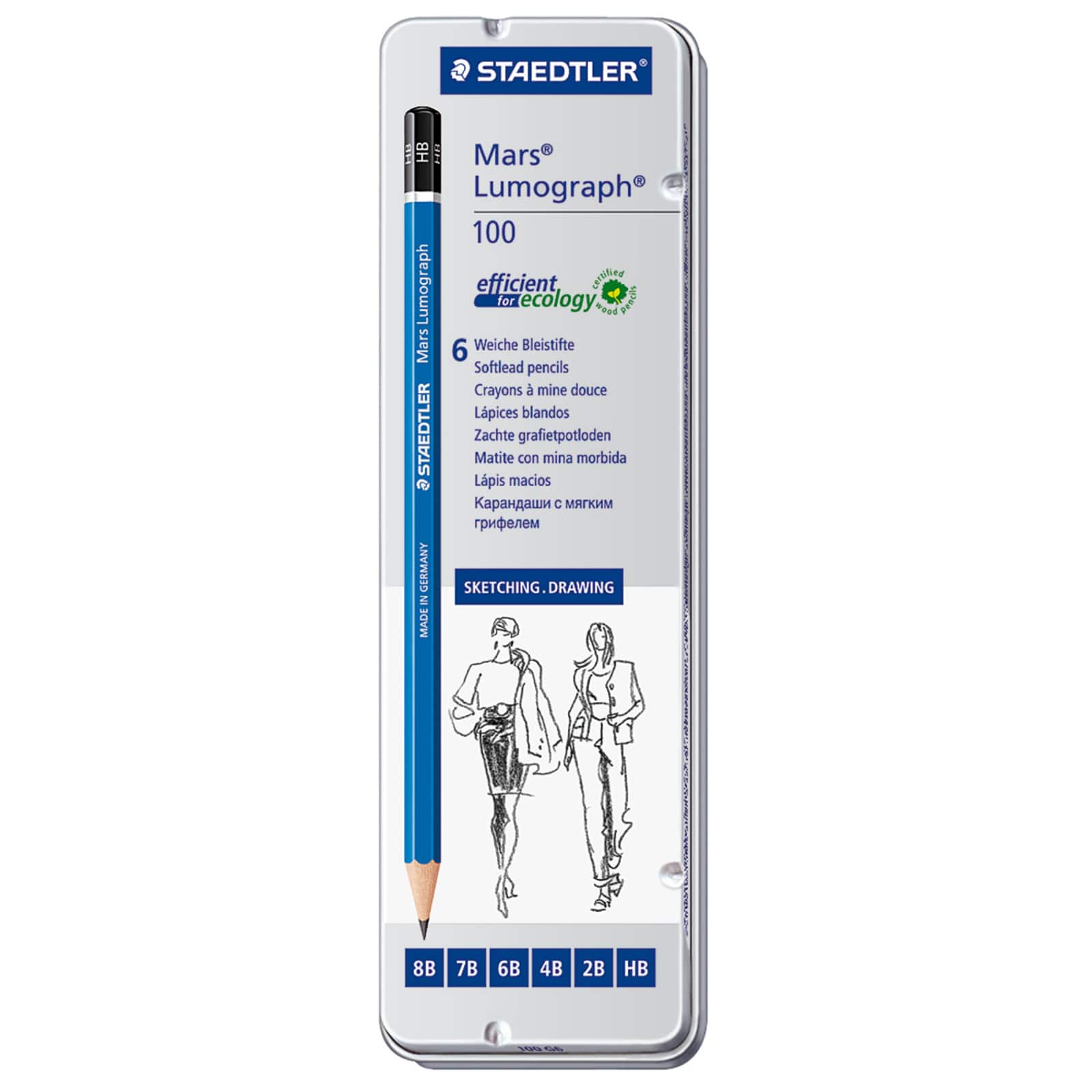 Staedtler® Mars® Lumograph® 6 Piece Pencil Set