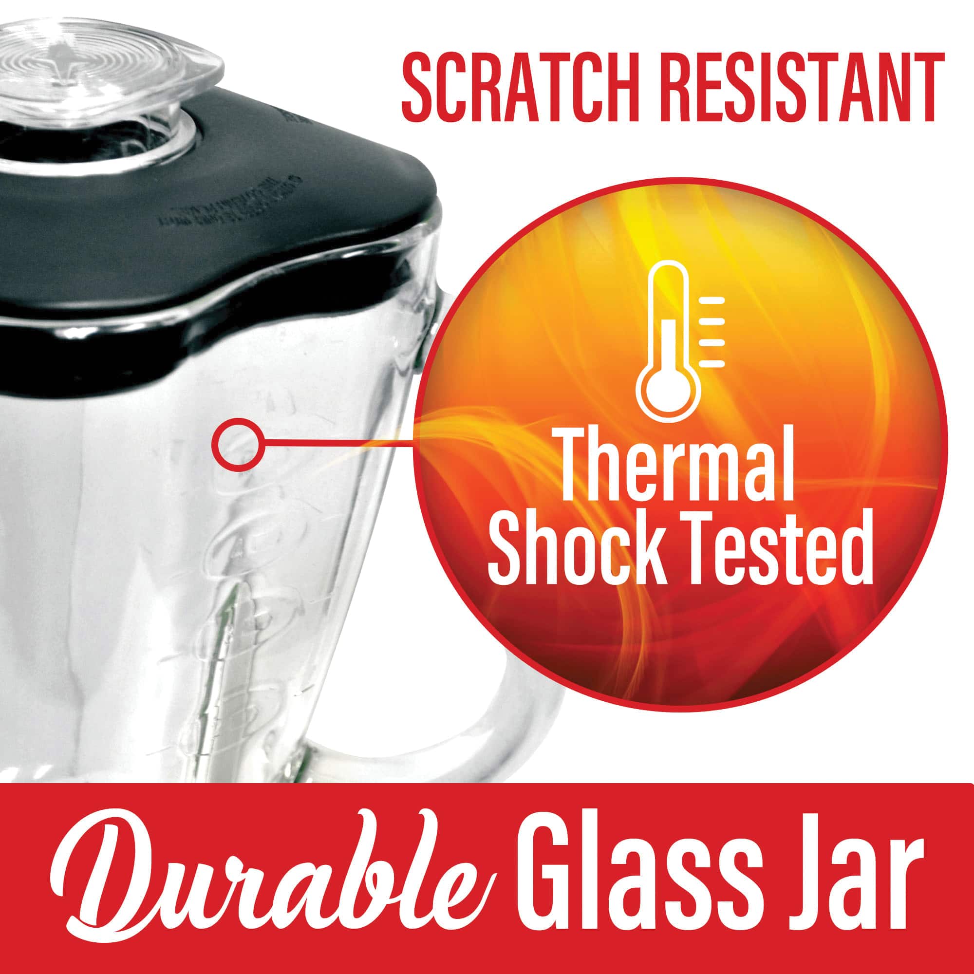 Brentwood 60oz. 6-Piece Oster P-OST723 Blender Glass Jar Replacement Set