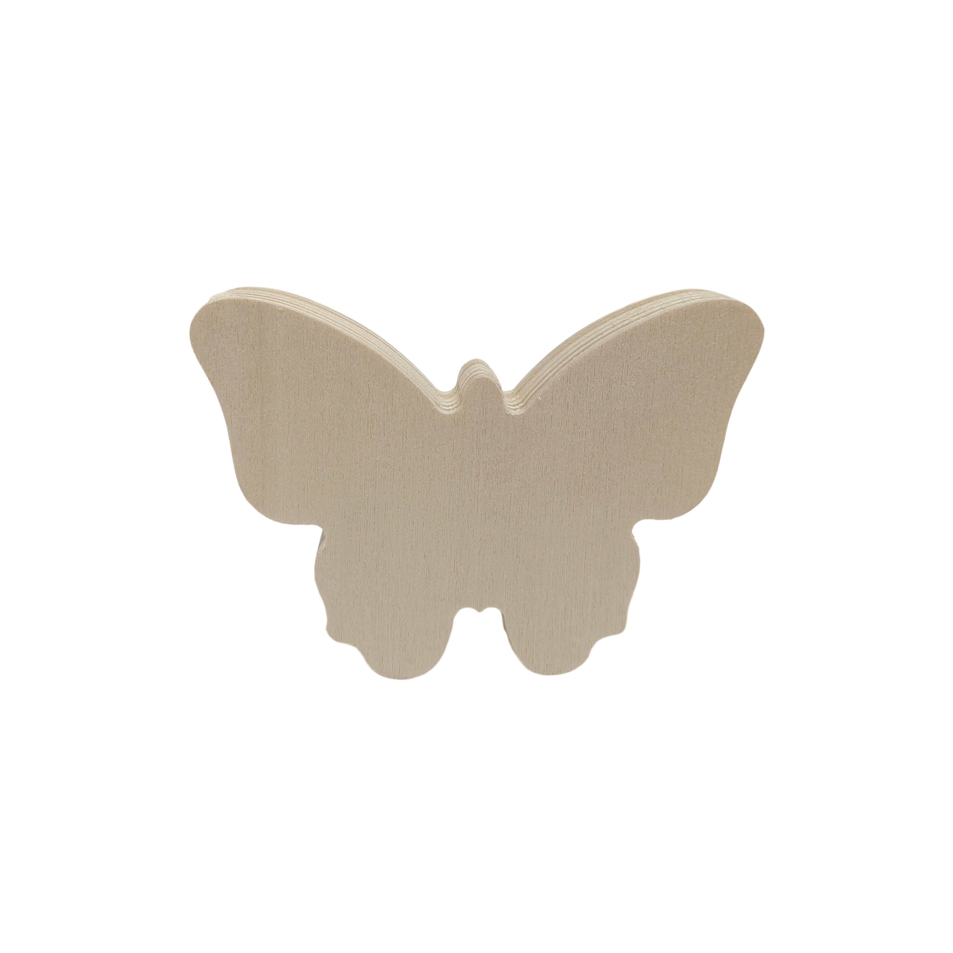 18 Pack: 3.5" Unfinished Wood Butterfly Shape by Make Market®